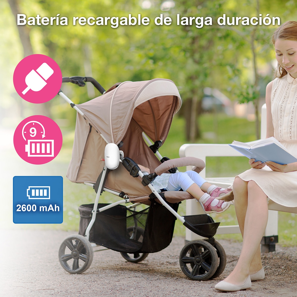 Sistema de Oscilação para Carrinhos com Bateria, Luz e Som Branco-19