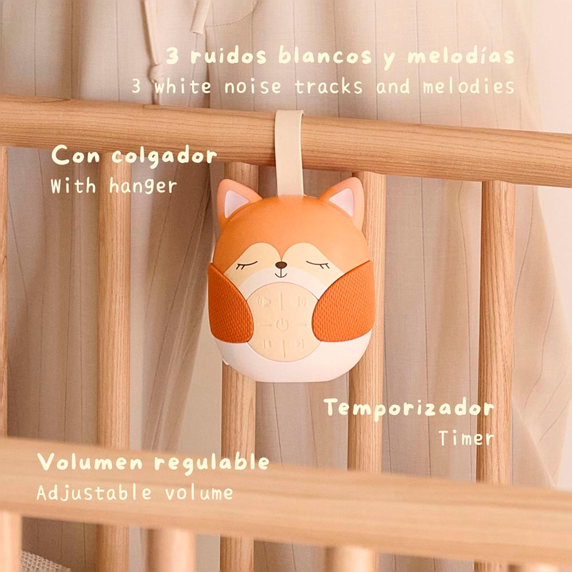 Acessório Miniland com ruido branco e melodias Foxy Dreamer Pêssego-5