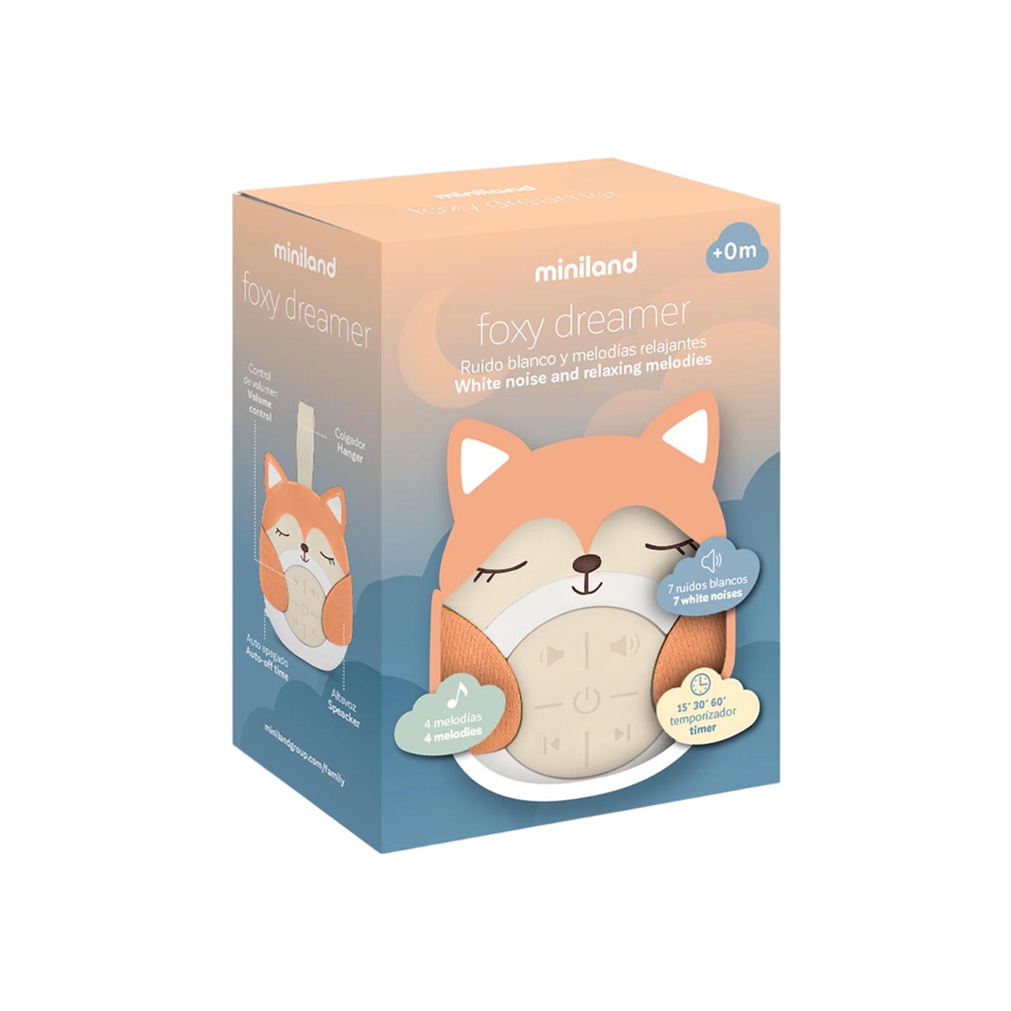 Acessório Miniland com ruido branco e melodias Foxy Dreamer Pêssego-7