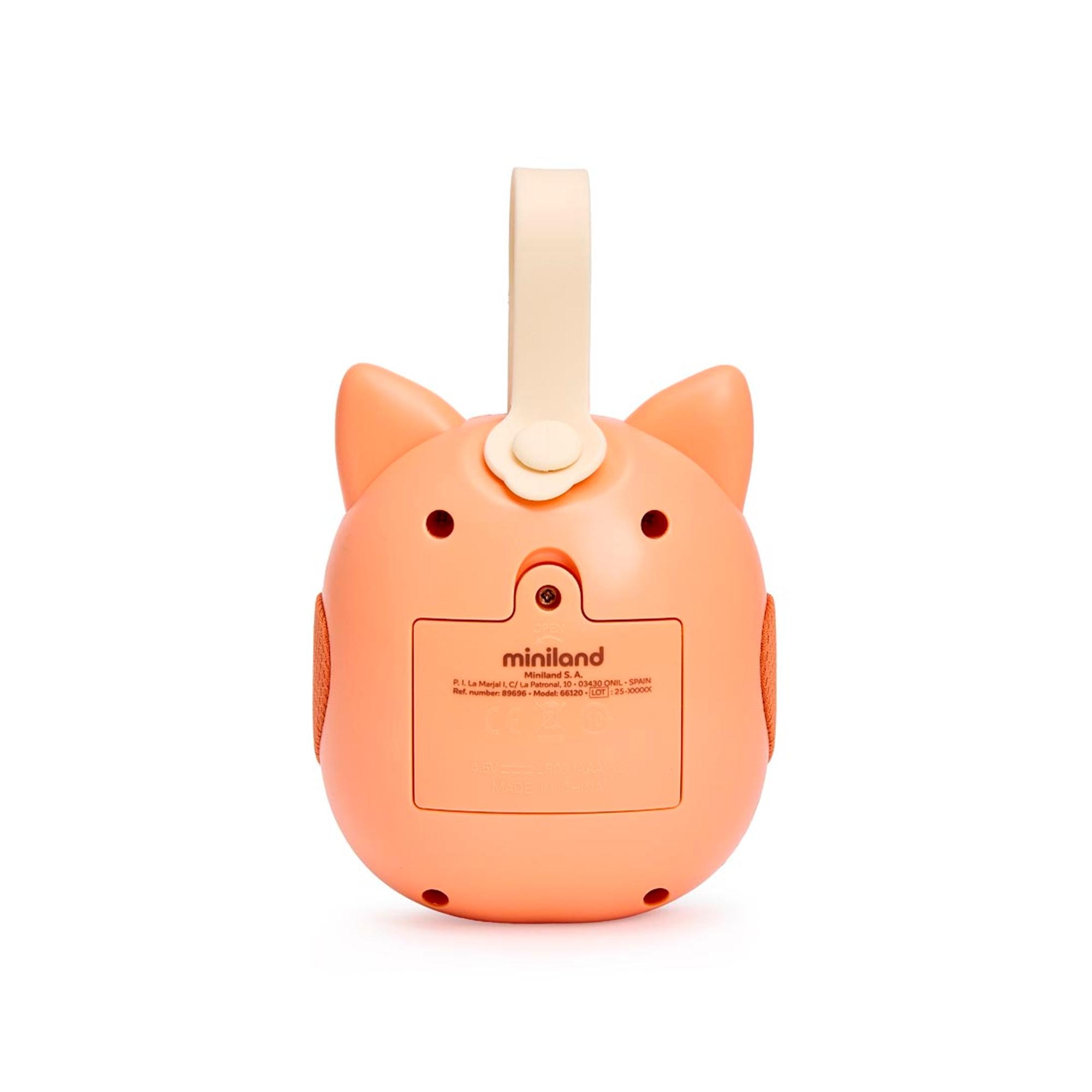 Acessório Miniland com ruido branco e melodias Foxy Dreamer Pêssego-9