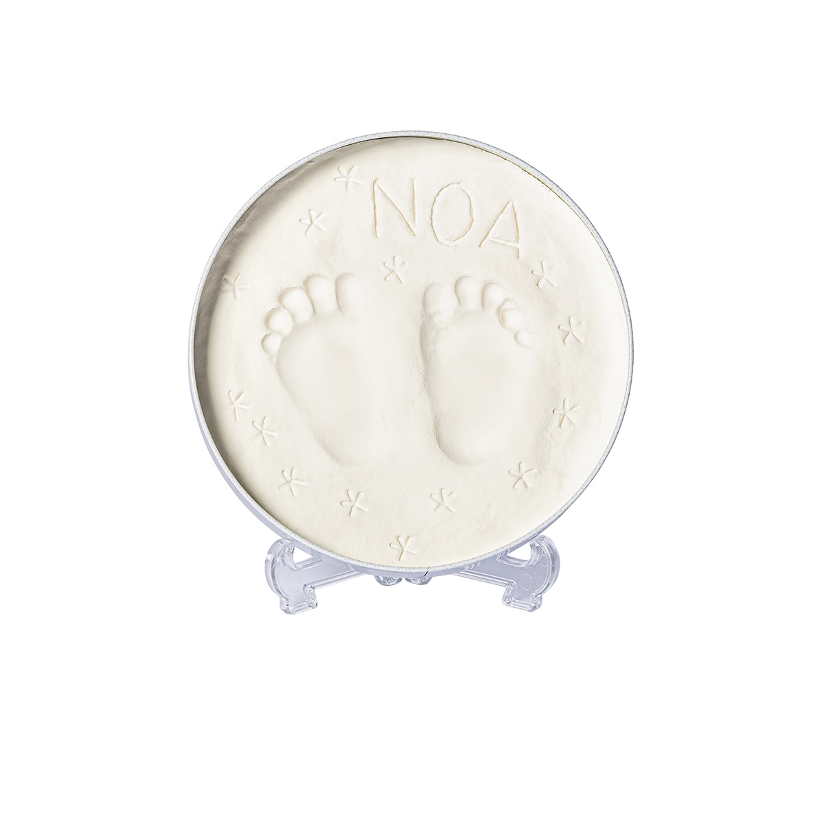 Imagem 0 de Caixa Redonda Decorada Pegadas de Bebé