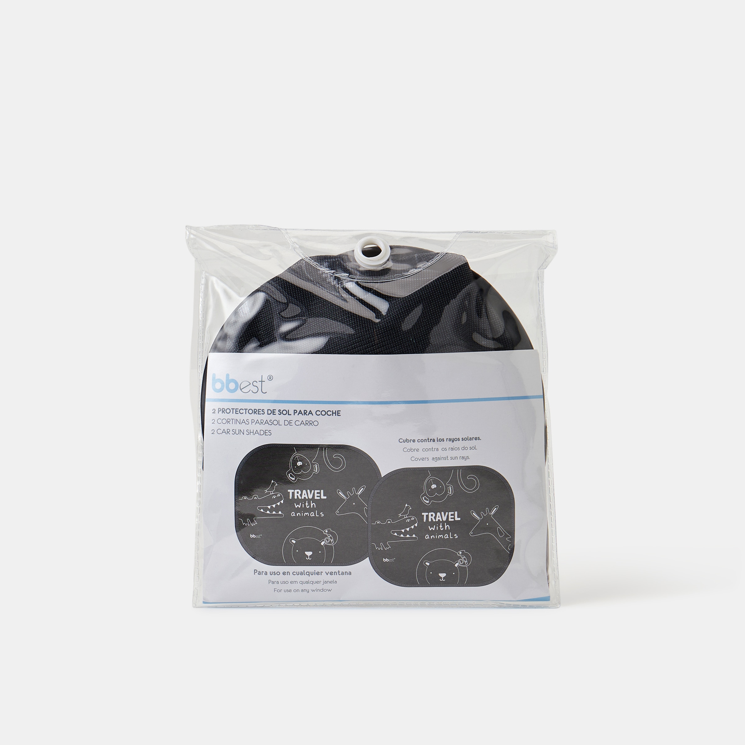 Conjunto de 2 Guarda-sóis para Carrinho Preto-4