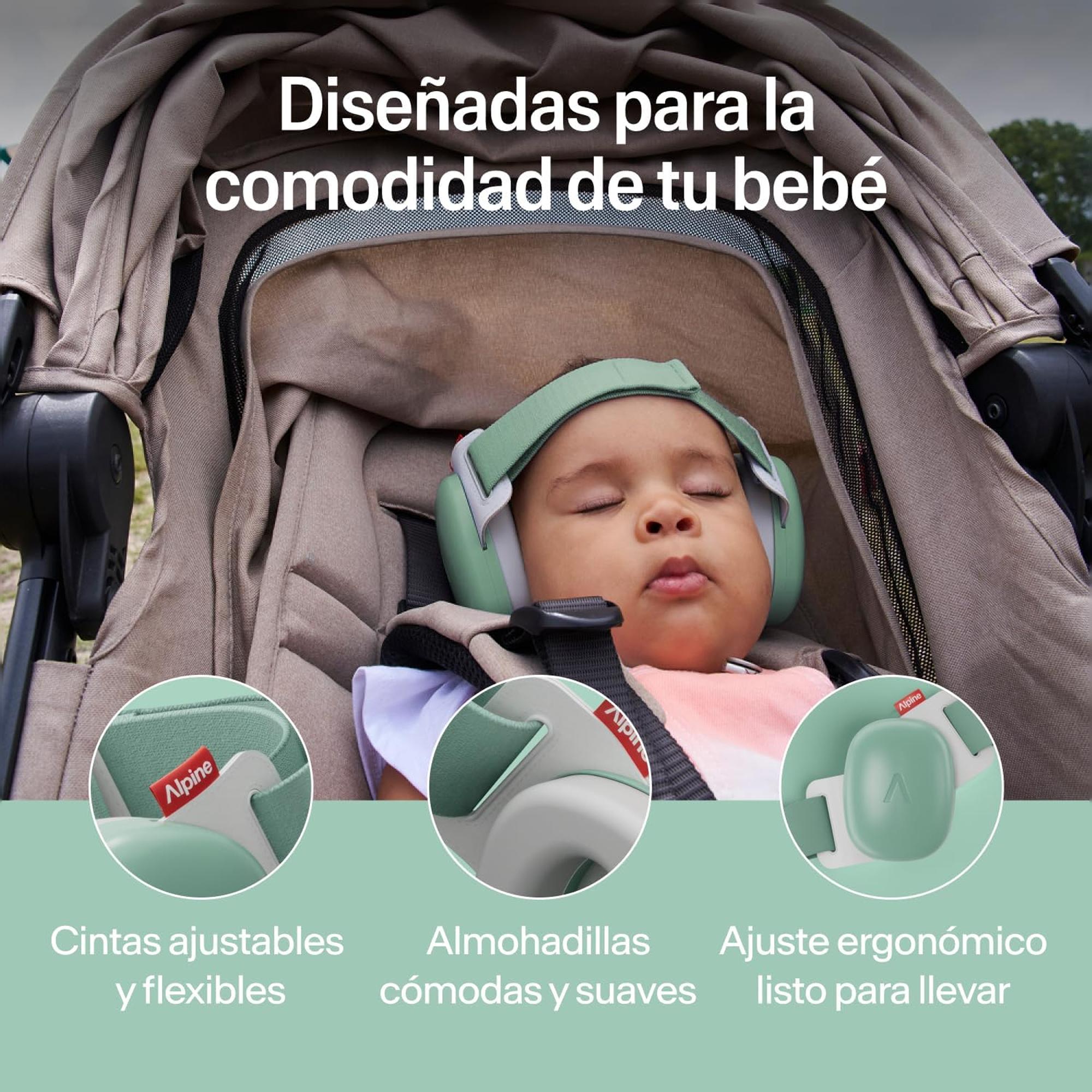 Auriculares de protección auditiva Alpine hasta los 4 años - Verde Agua Verde Agua-2