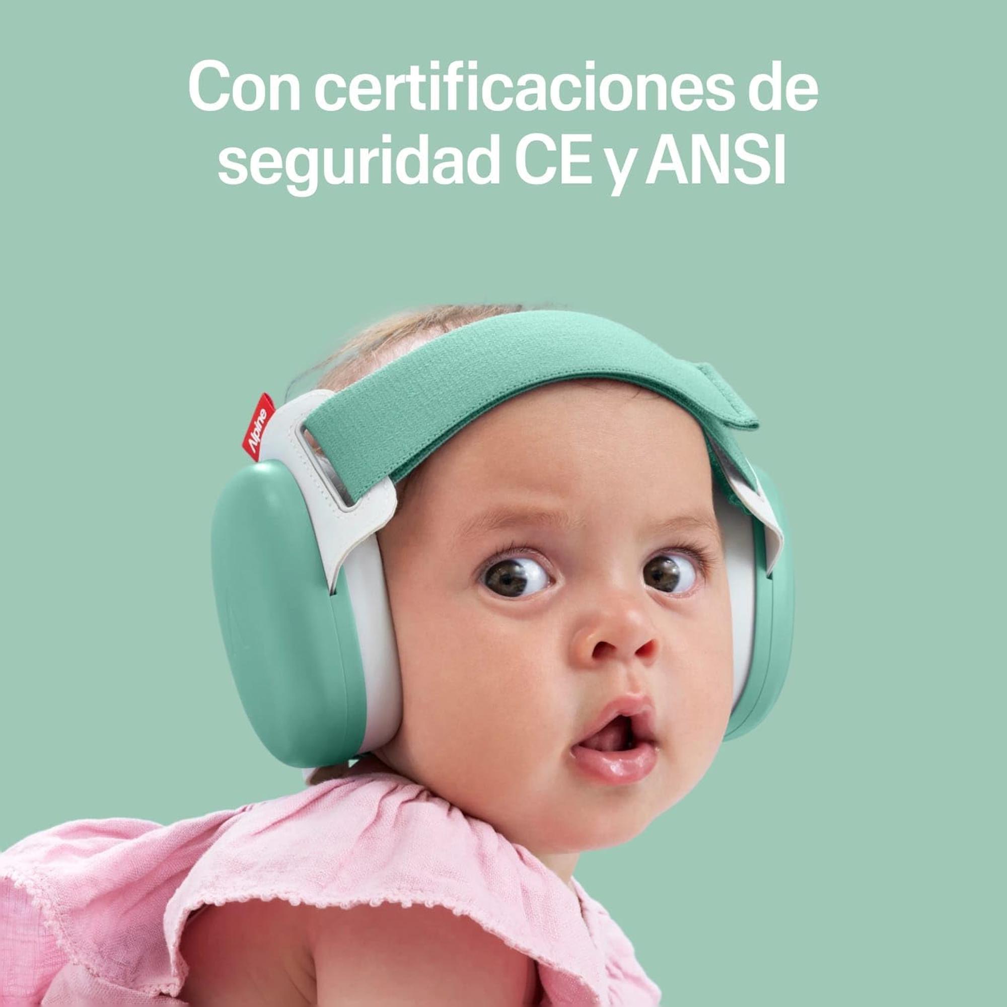 Auriculares de protección auditiva Alpine hasta los 4 años - Verde Agua Verde Agua-3
