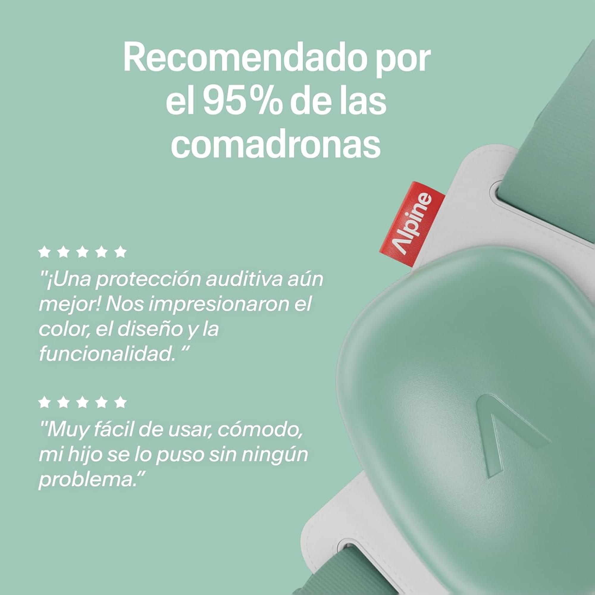 Auriculares de protección auditiva Alpine hasta los 4 años - Verde Agua Verde Agua-4