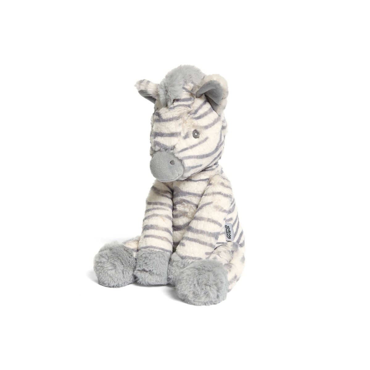 Mamas & Papas - Peluche cebra Mamas & Papas gris-blanco.