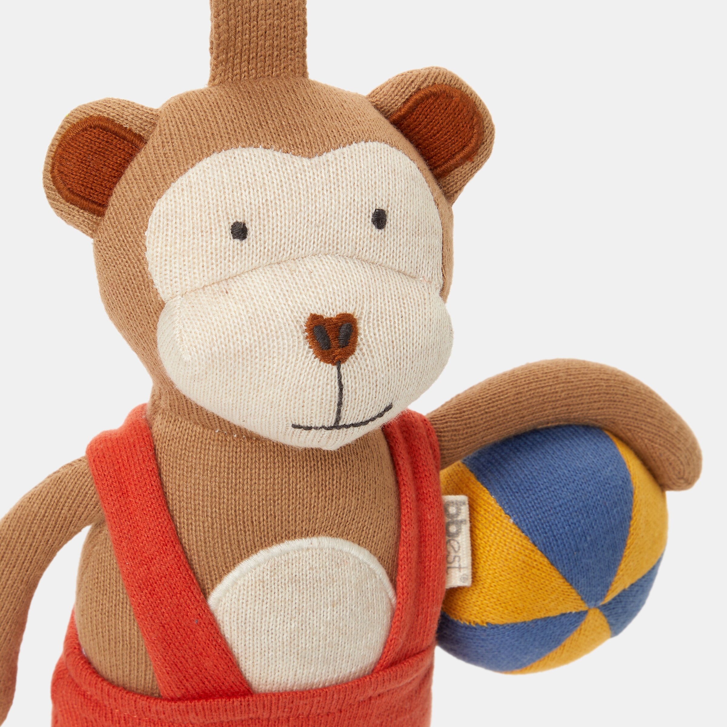Macaco de Peluche de Apego de Tricot Multicolor-3