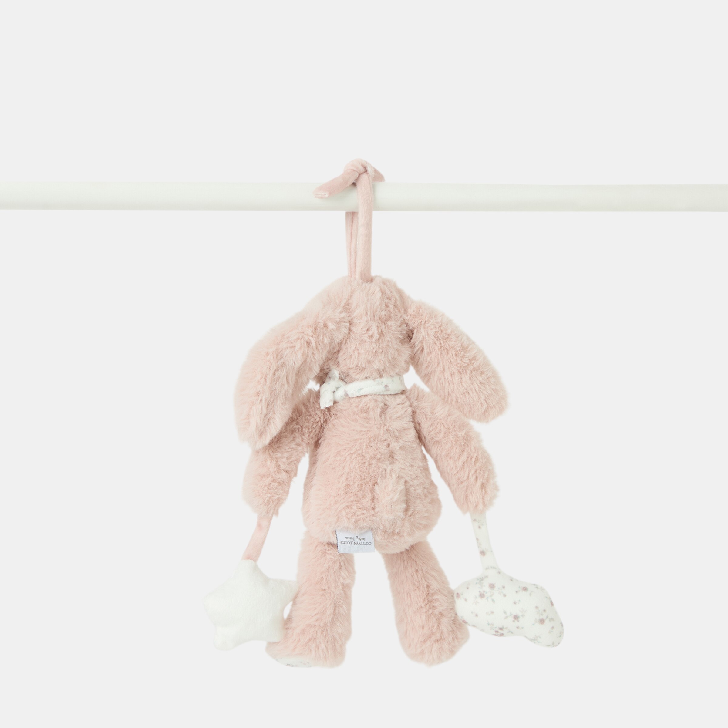 Peluche sonajero Cotton Juice Baby Home conejo Rosa-2