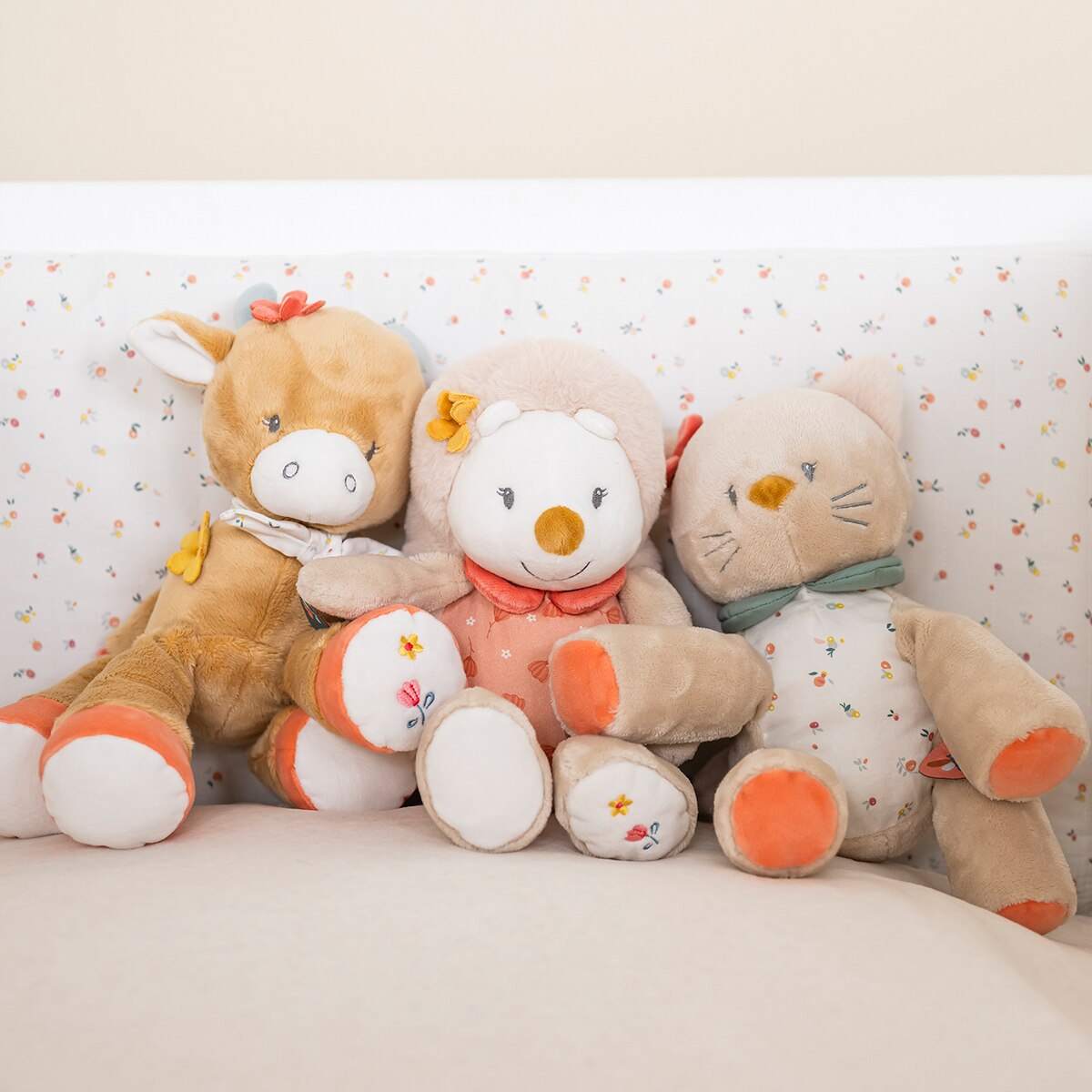 Peluche gato Nattou 20cm colección Mila, Zöe & Lana Beige-3