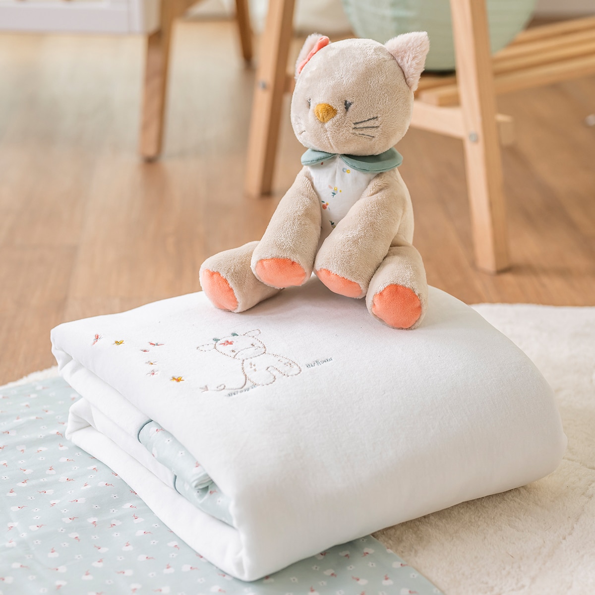 Peluche gato Nattou 20cm colección Mila, Zöe & Lana Beige-4