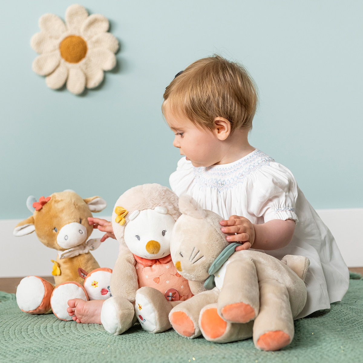Peluche gato Nattou 20cm colección Mila, Zöe & Lana Beige-5