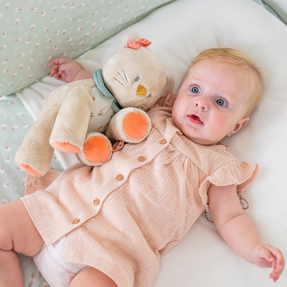Peluche gato Nattou 20cm colección Mila, Zöe & Lana Beige-7