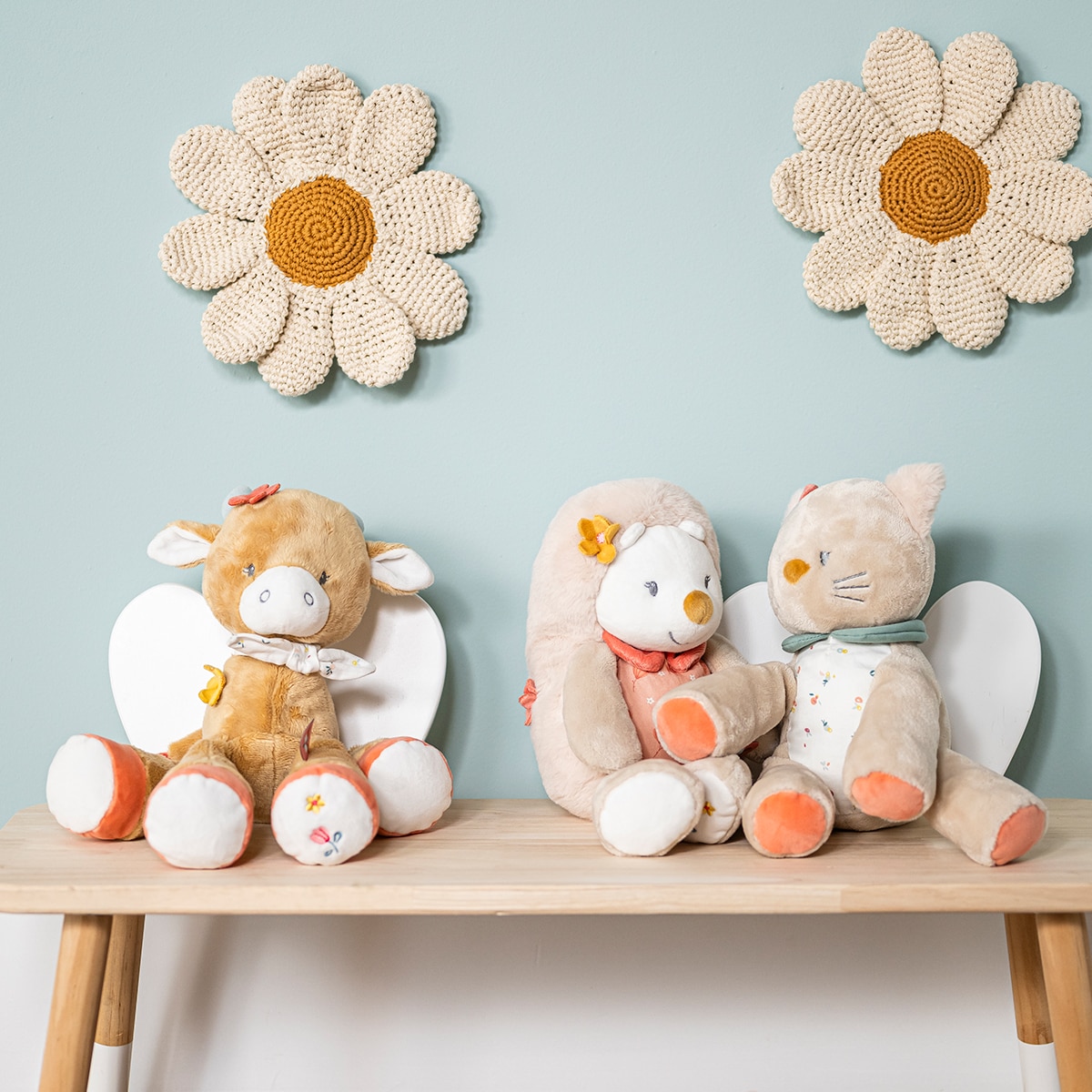 Peluche gato Nattou 20cm colección Mila, Zöe & Lana Beige-8
