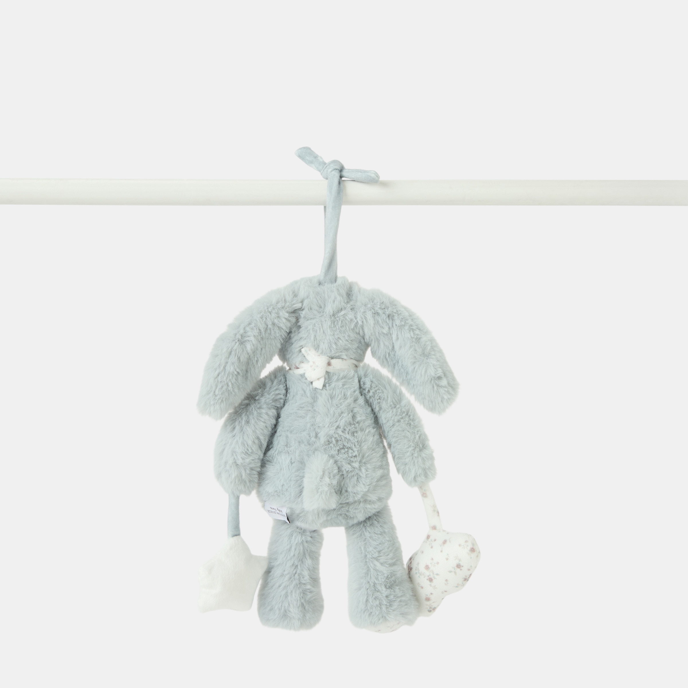 Peluche sonajero Cotton Juice Baby Home conejo bandana Verde-2