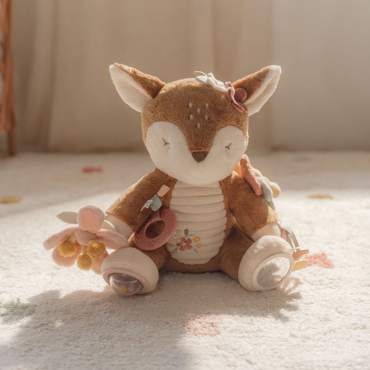 Peluche de actividades Little Dutch 25cm Variante única Rosa claro