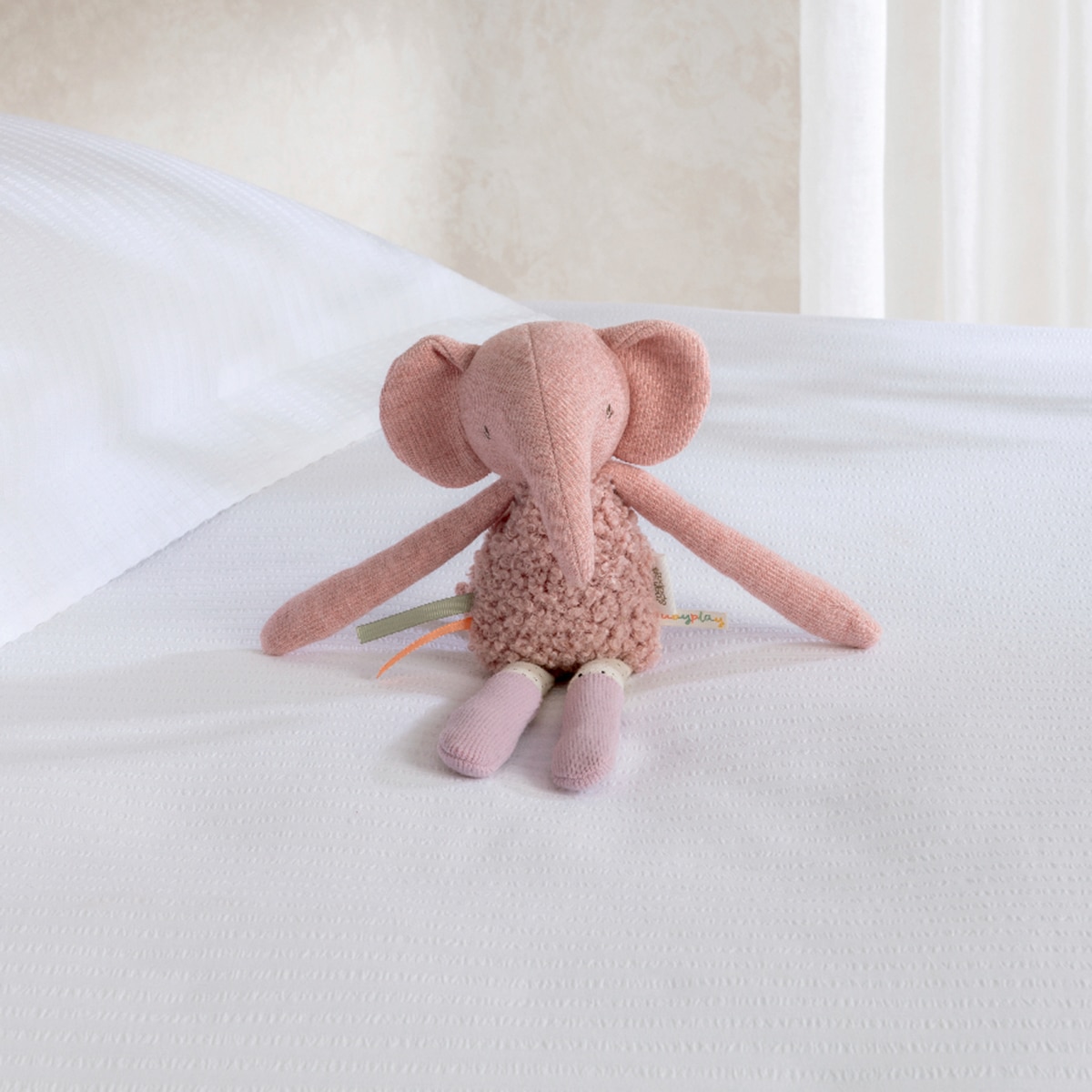 Peluche de actividades Mamas&Papas elefante colección Babyplay Rosa antiguo-2
