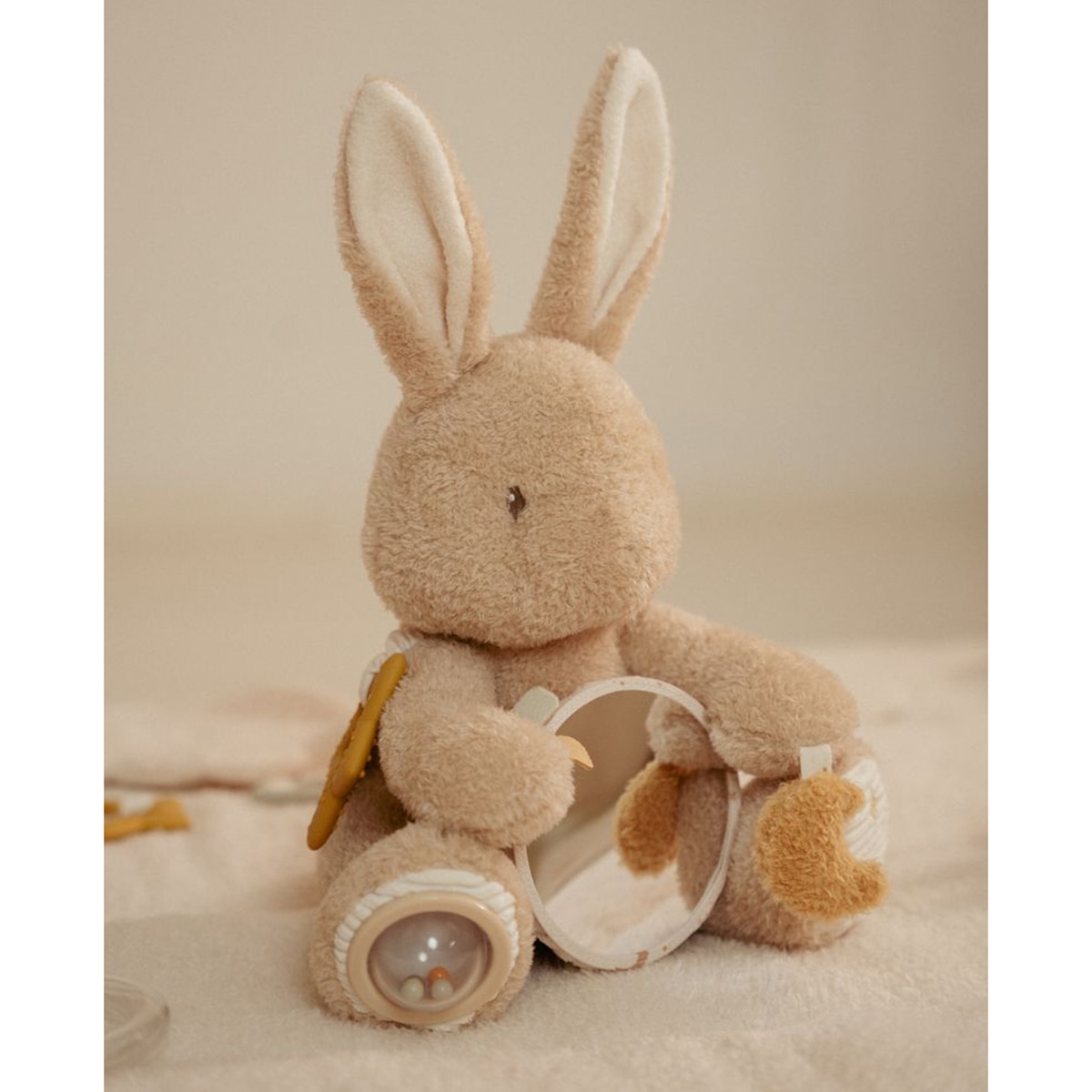 Peluche coelho de atividades Little Dutch 25 cm Newborn Naturals Bege Serra-2