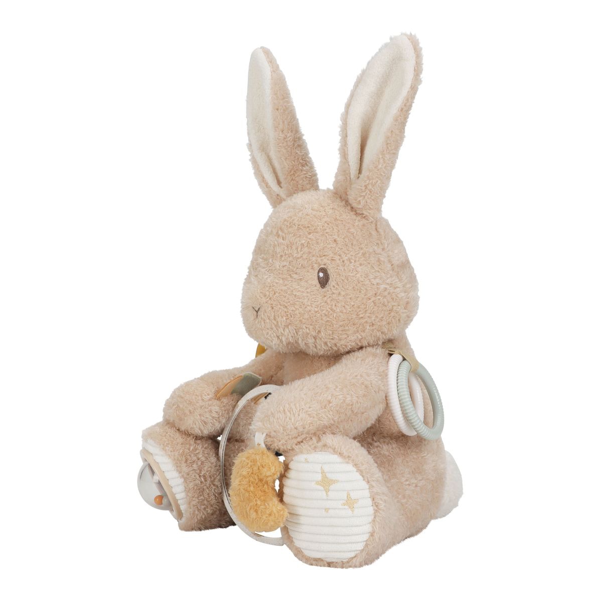 Peluche coelho de atividades Little Dutch 25 cm Newborn Naturals Bege Serra-7