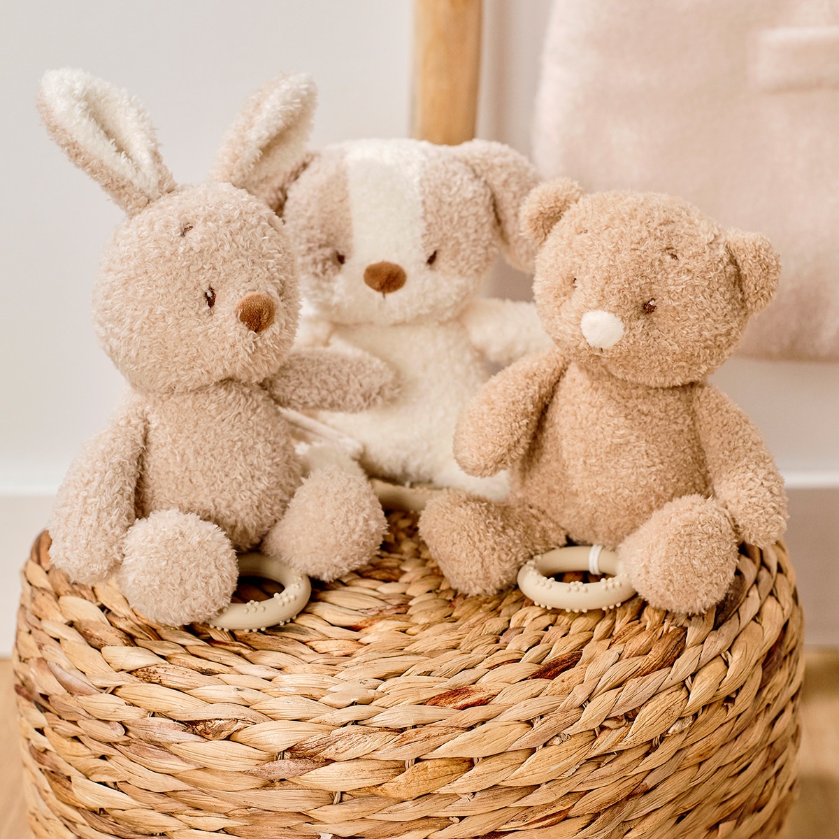 Peluche musical Nattou perrito bebe 24cm colección Teddy Crudo-3