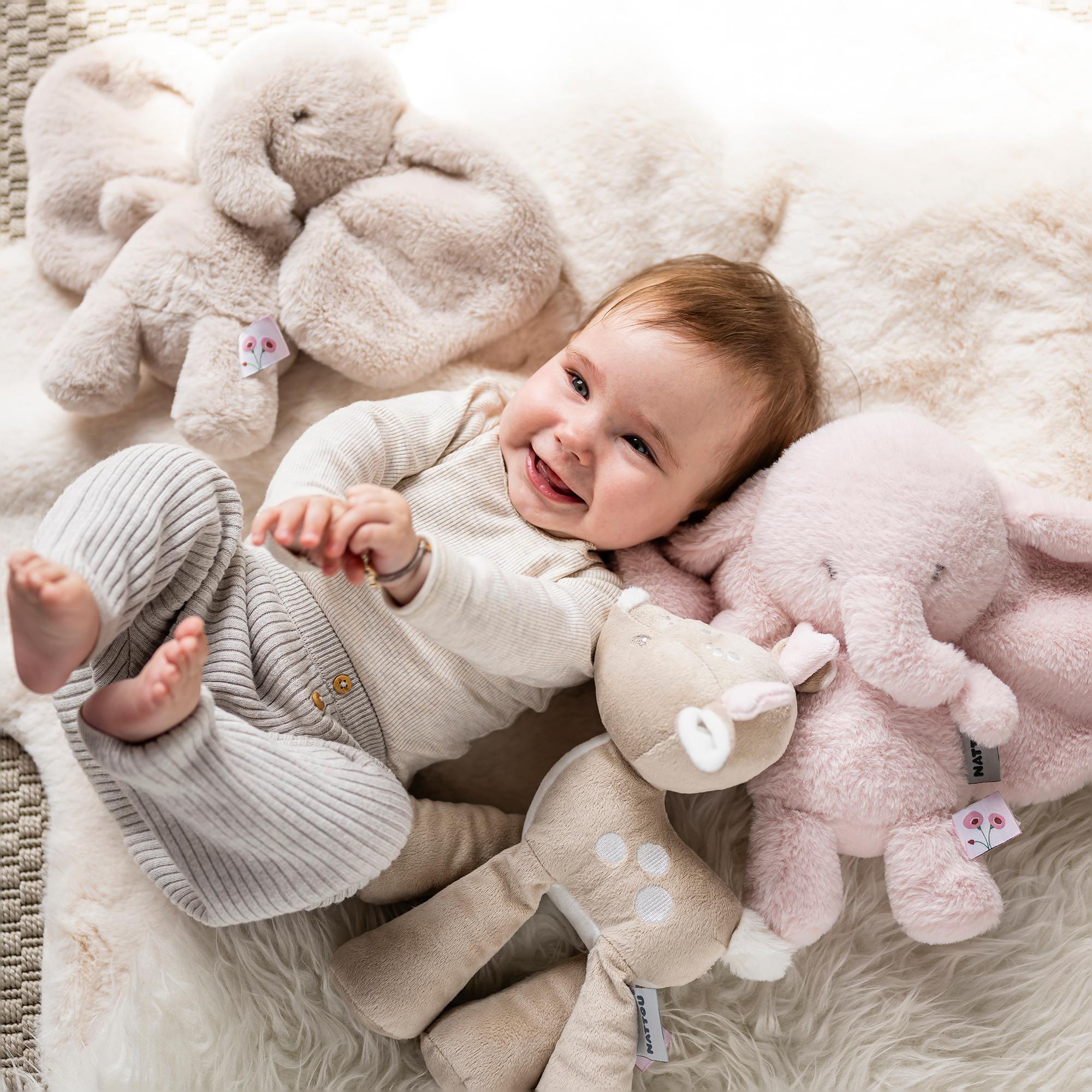 Peluche ciervo Nattou 30cm colección Fan Fan Beige Sierra-3