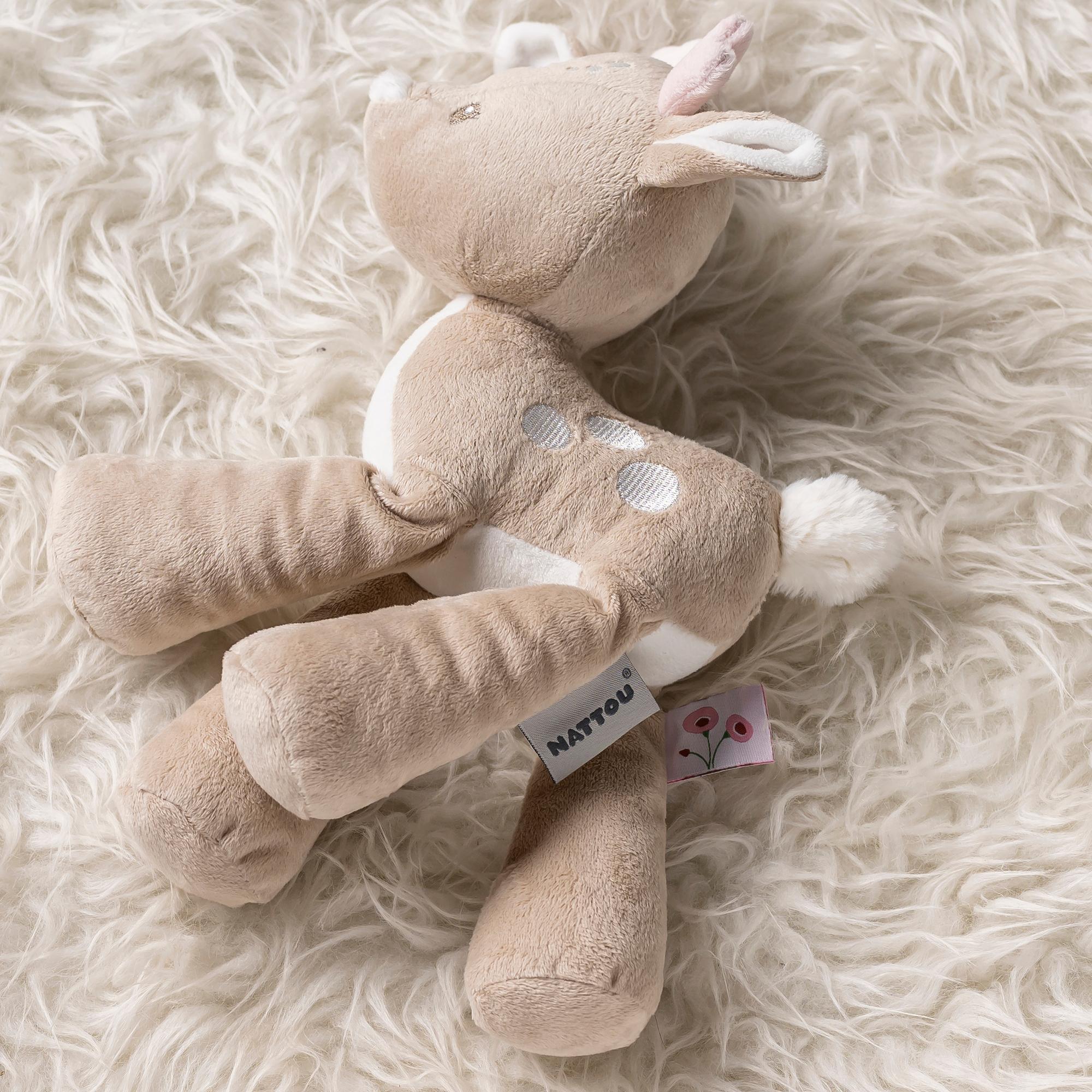 Peluche ciervo Nattou 30cm colección Fan Fan Beige Sierra-7