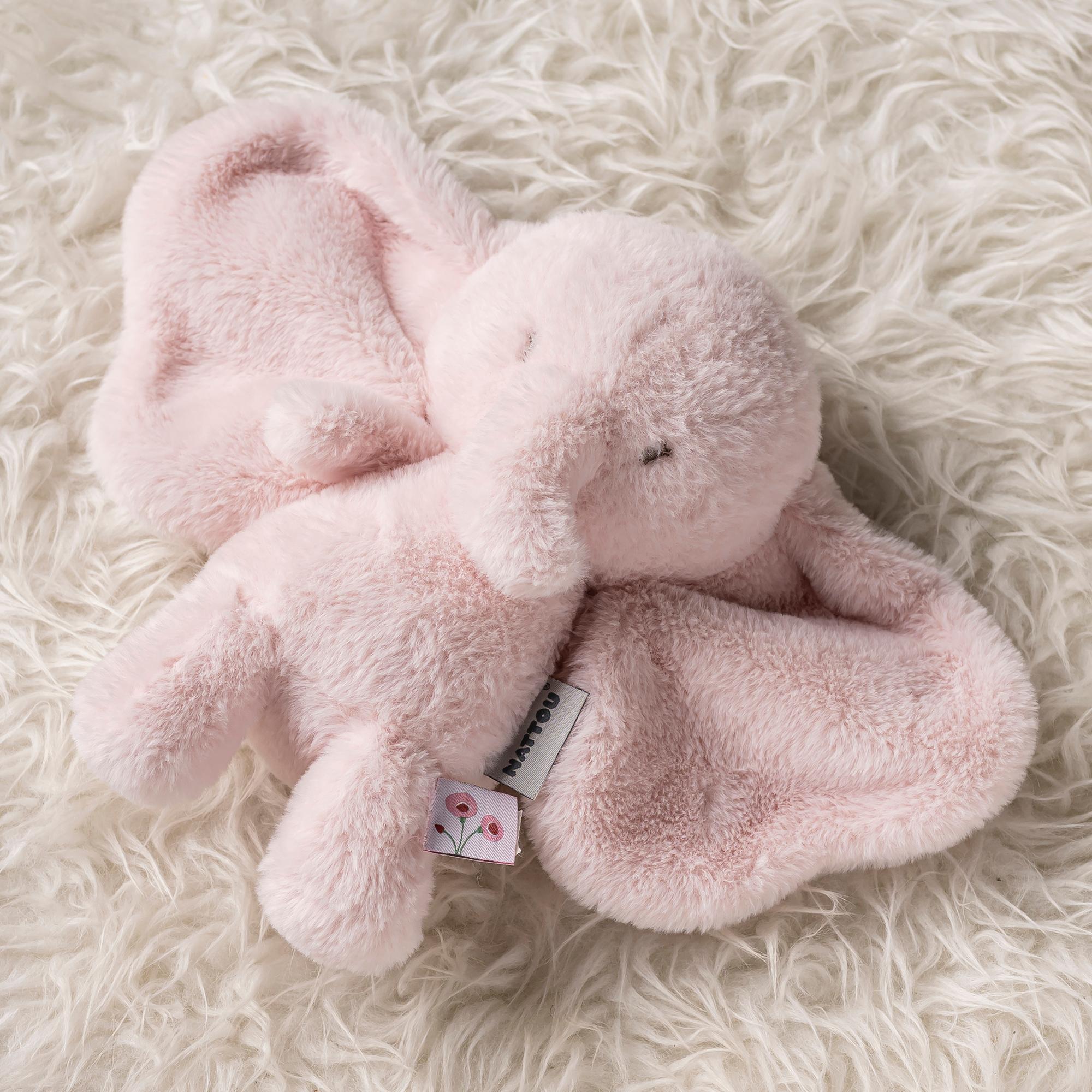 Imagen 3 de Peluche elefante Nattou 30cm colección Fan Fan Rosa claro