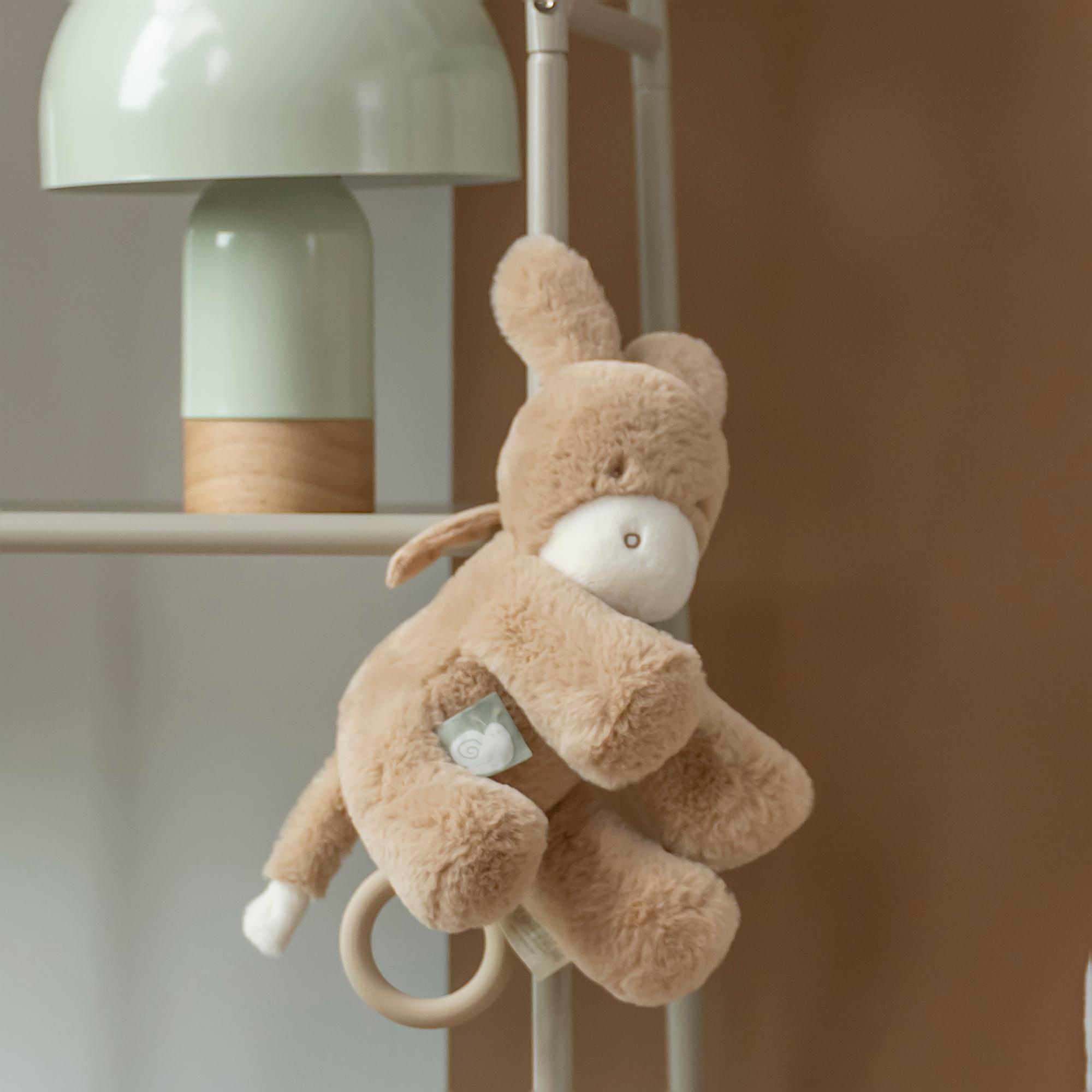 Imagen 2 de Peluche musical burrito Nattou colección LouLou Caramelo
