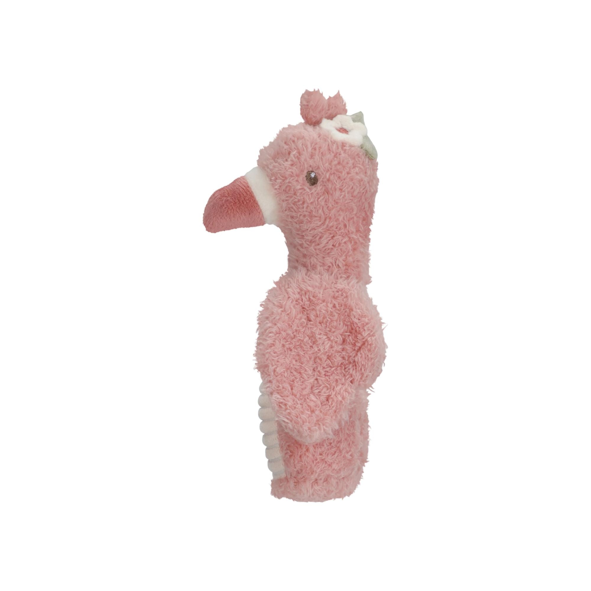 Peluche flamenco de actividades Little Dutch 25 cm Safari Friends Rosa Flamingo-2