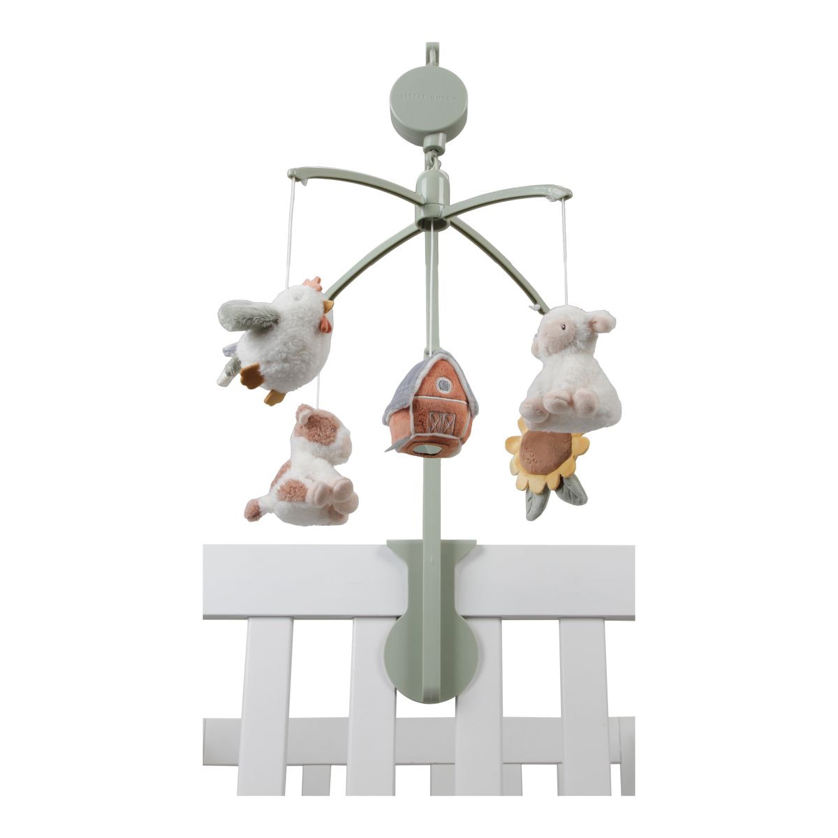Móvil musical Little Dutch colección Little Farm Gris claro-1