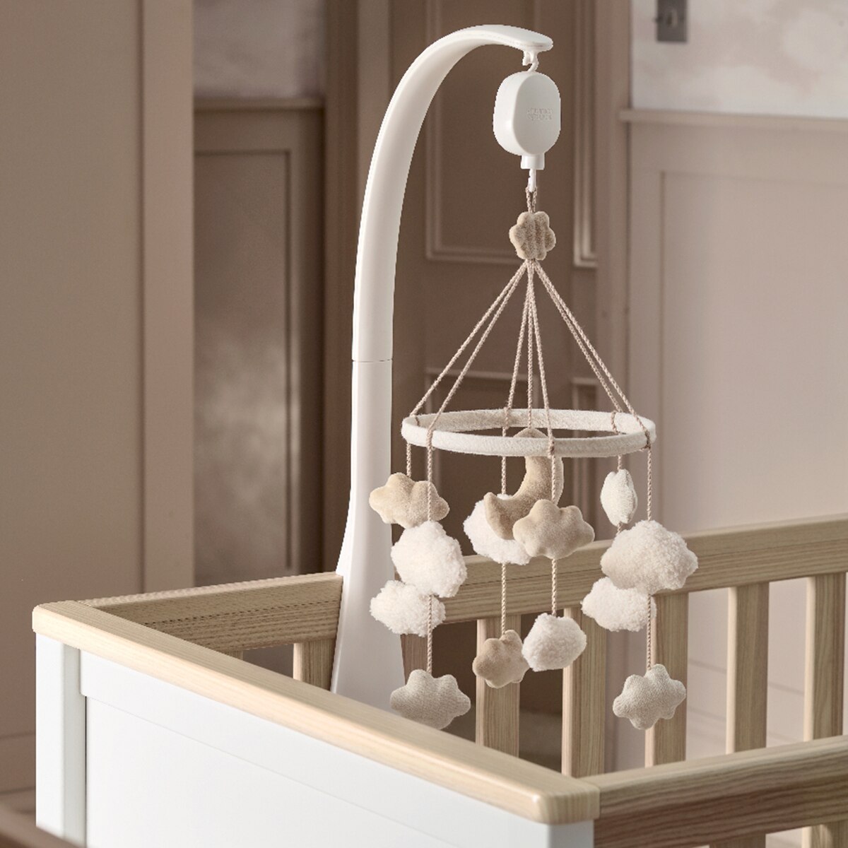 Móvil musical Masmas&Papas colección Duckling Beige Sierra-3