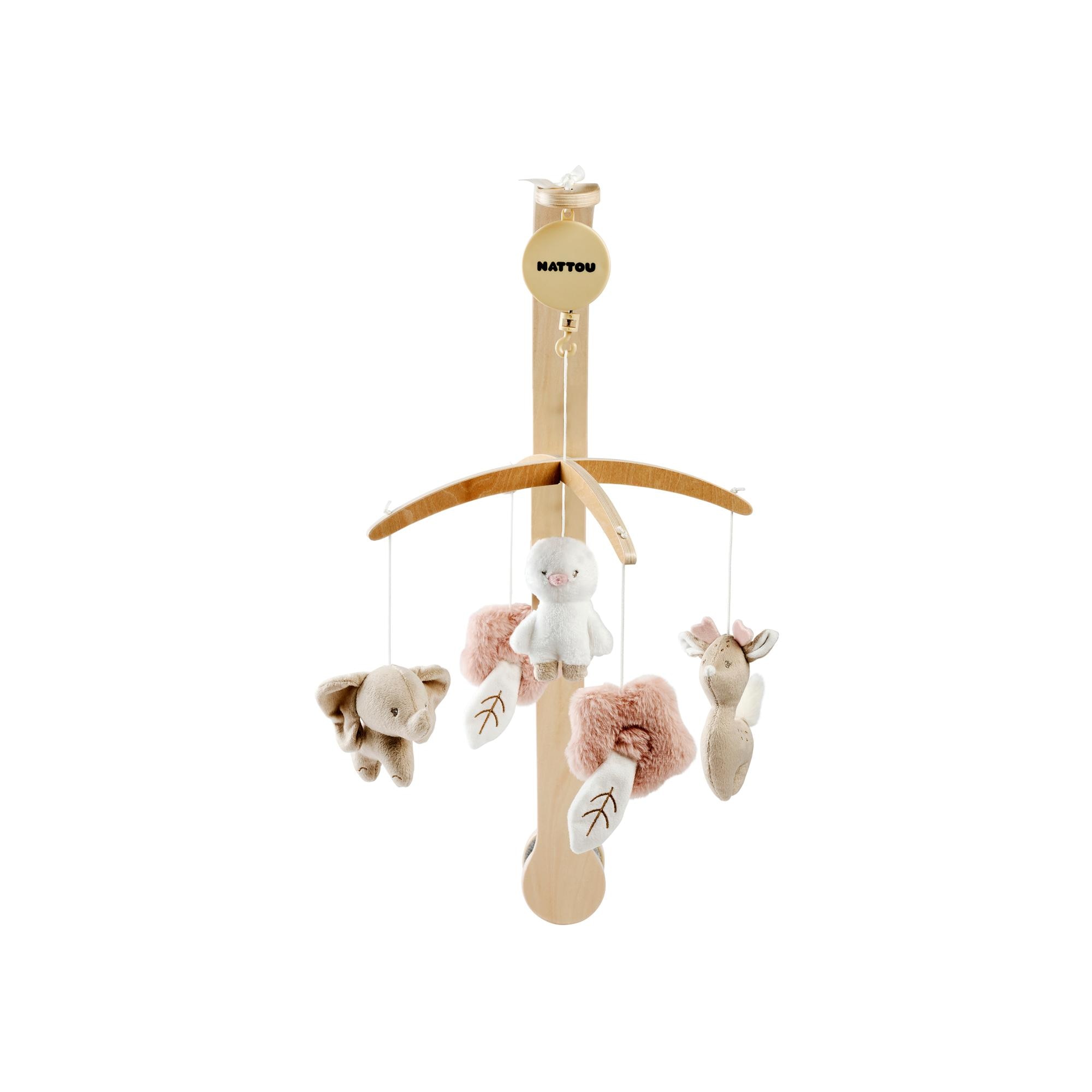 Imagen 2 de Móvil musical Nattou con arco de madera colec. Fan Fan Beige Sierra