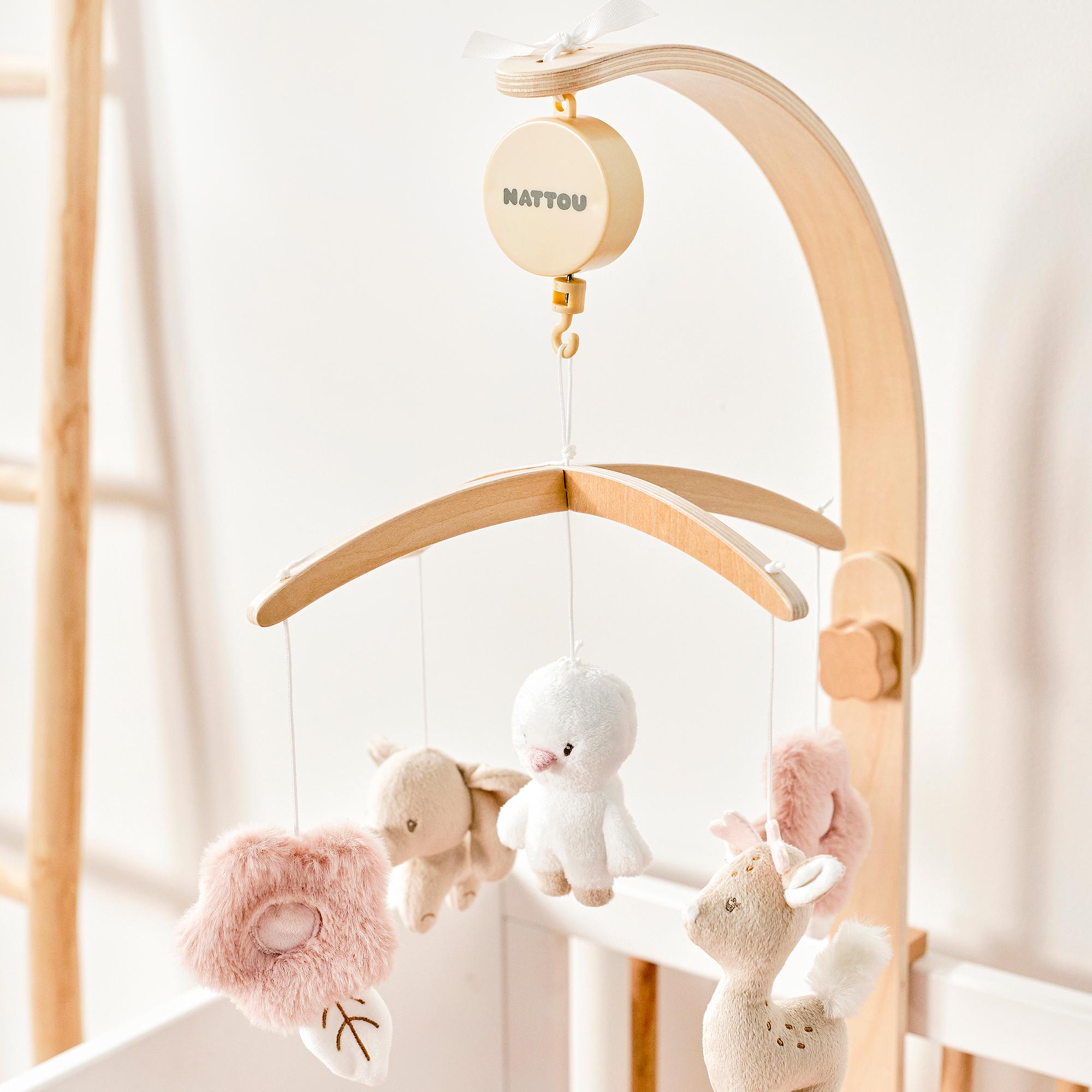 Imagen 3 de Móvil musical Nattou con arco de madera colec. Fan Fan Beige Sierra