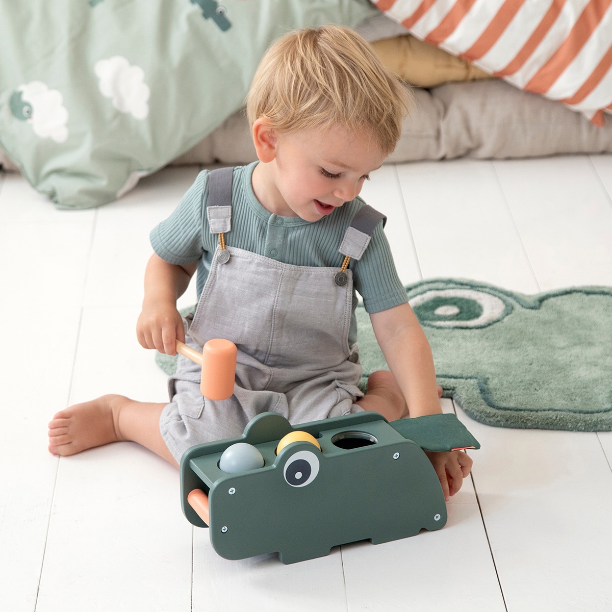 Brinquedo de Martelar Bolas Croco Happy Clouds Verde-8