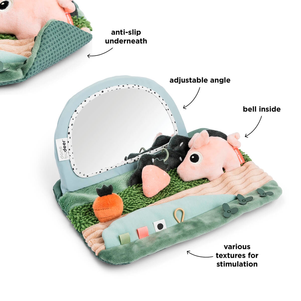 Espejo sensorial Done by Deer Tummy Time colección Tiny farm Multicolor-3