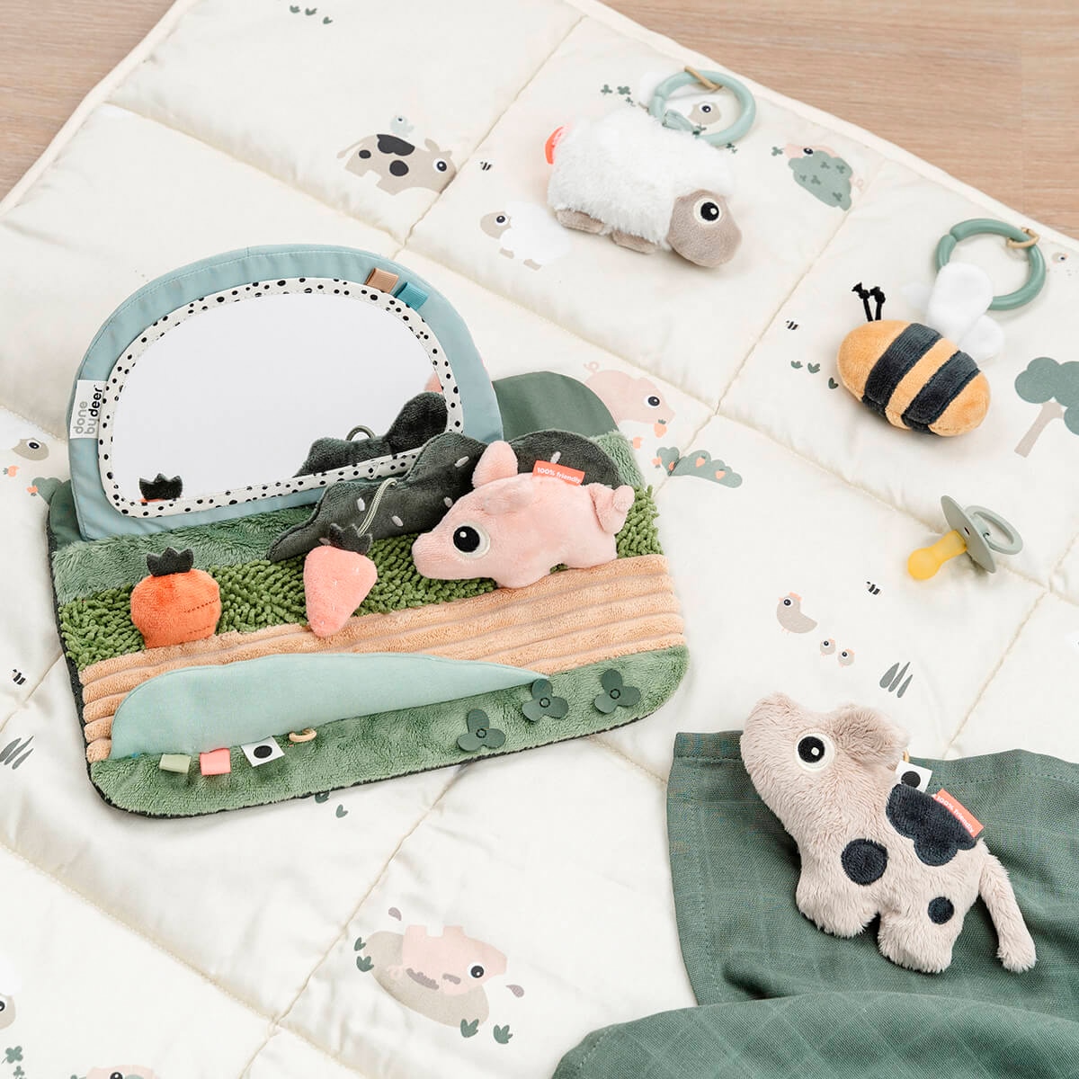 Espejo sensorial Done by Deer Tummy Time colección Tiny farm Multicolor-5