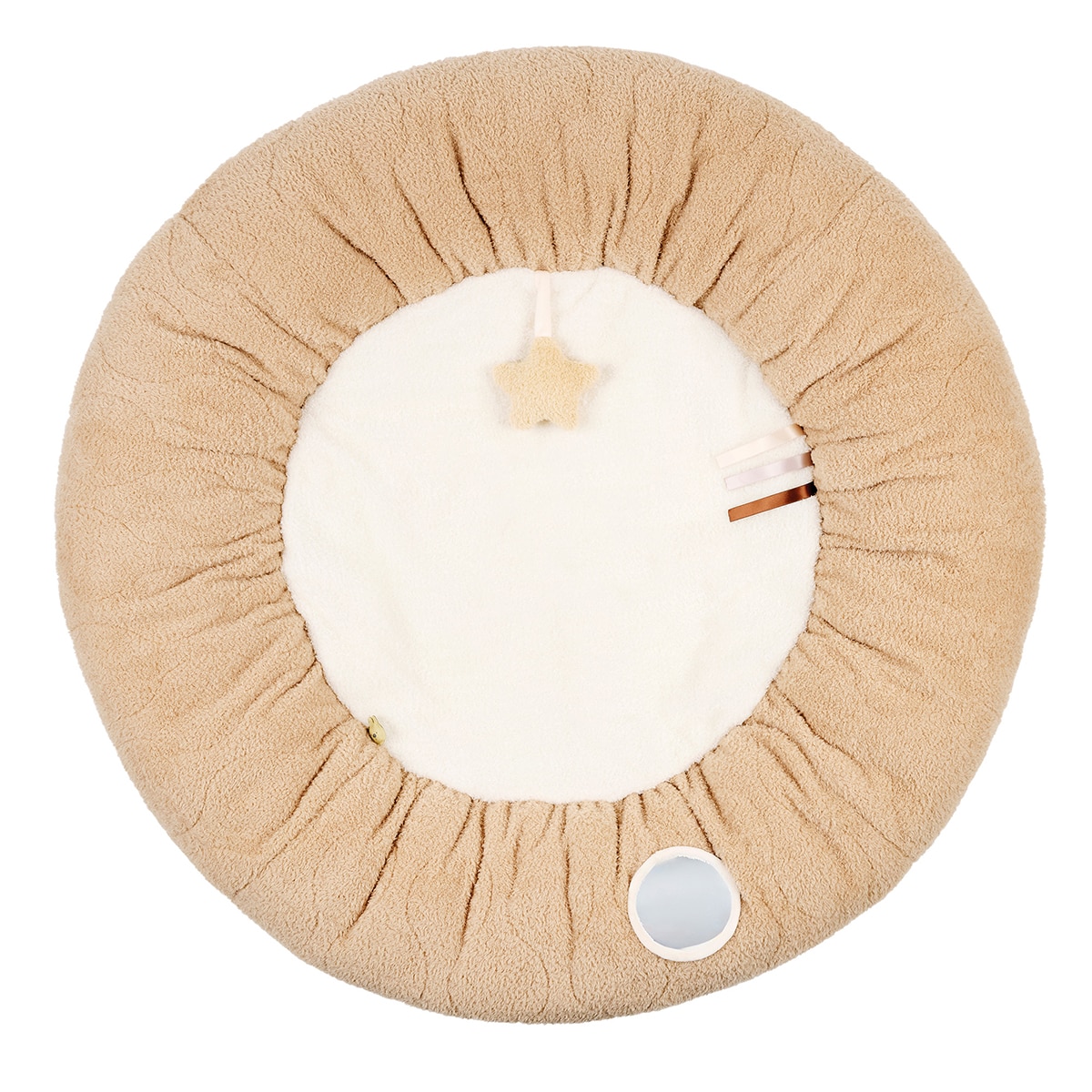 Manta actividades con arco Nattou acolchado plus colección Teddy Caramelo-9