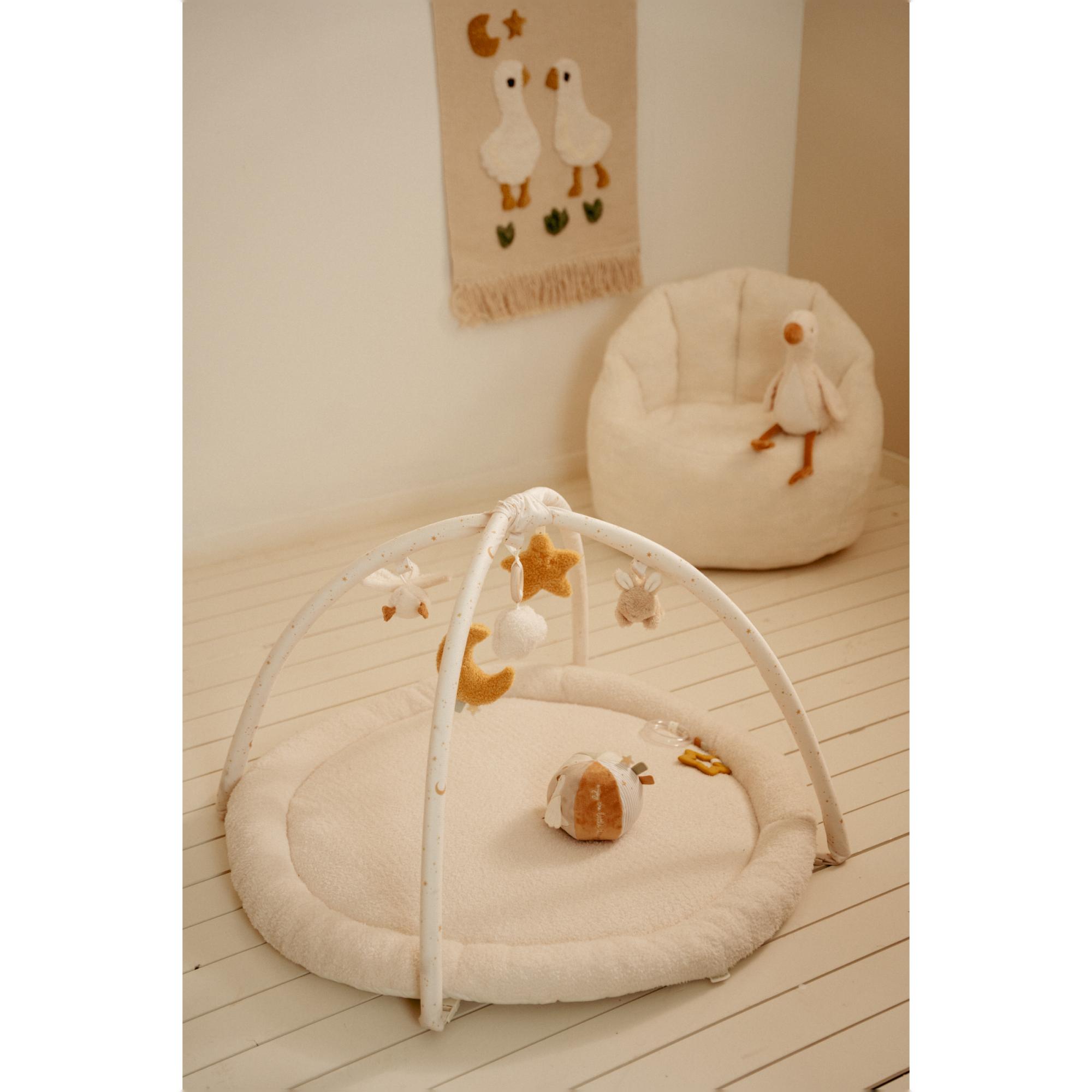 Tapete de atividades Little Dutch sem arco de jogos Newborn Naturals Bege Serra-11