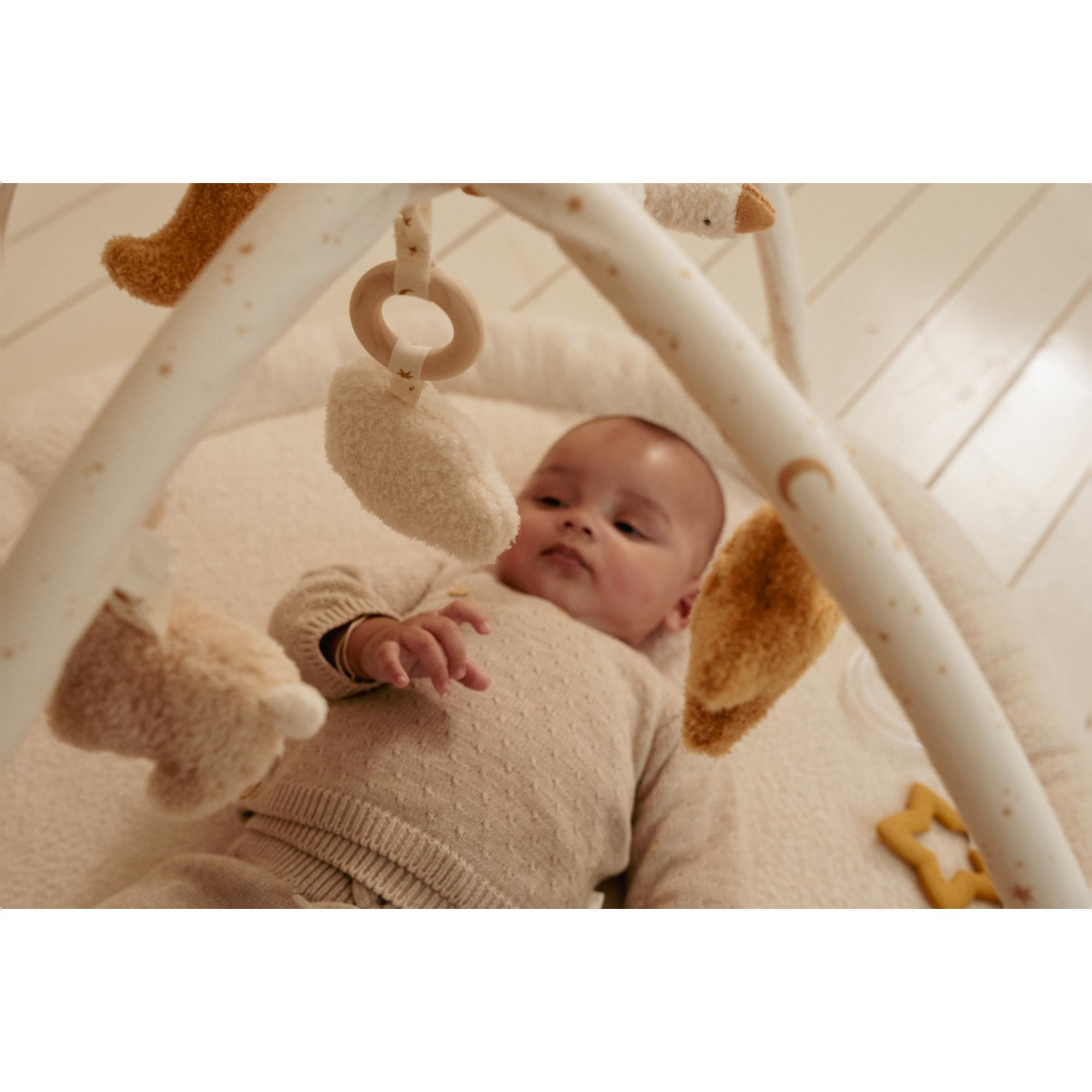 Tapete de atividades Little Dutch sem arco de jogos Newborn Naturals Bege Serra-14