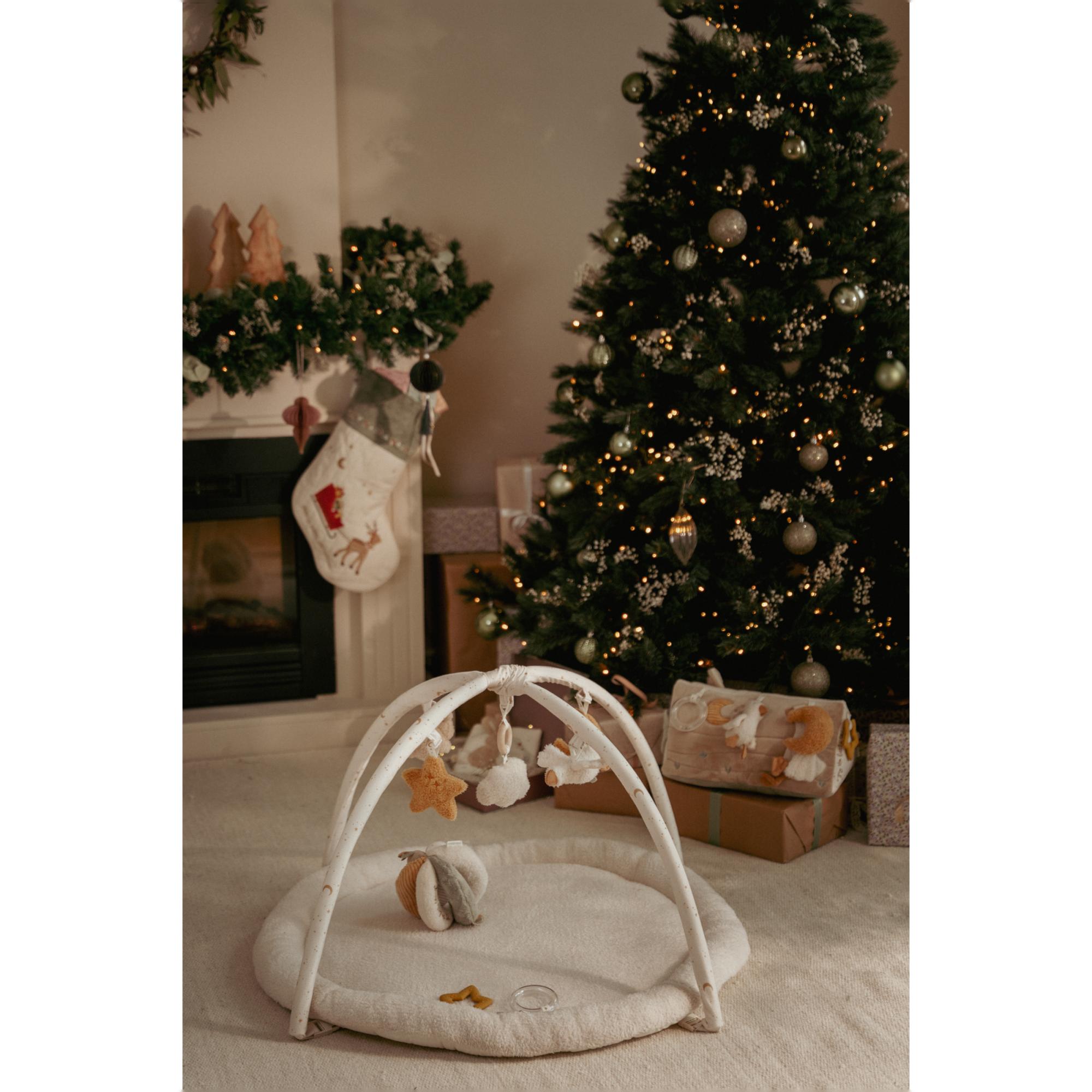 Tapete de atividades Little Dutch sem arco de jogos Newborn Naturals Bege Serra-17