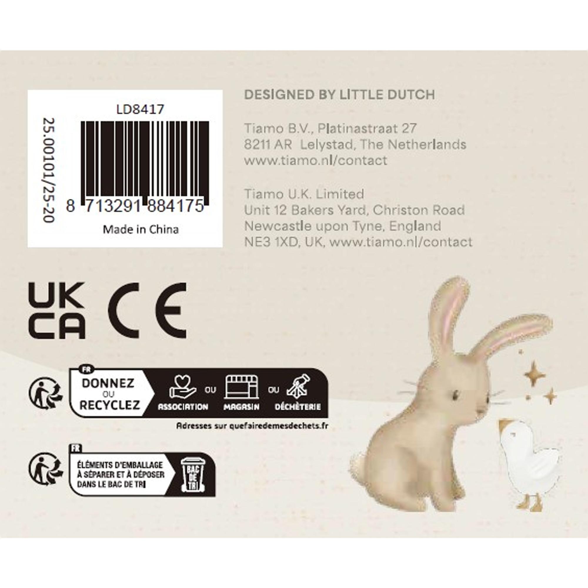 Tapete de atividades Little Dutch sem arco de jogos Newborn Naturals Bege Serra-18
