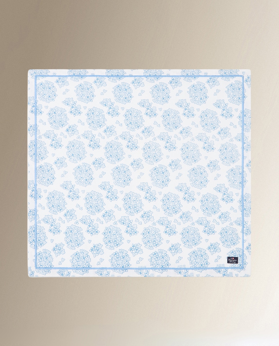 Servilleta algodón organico diseño floral Azul Azul-1