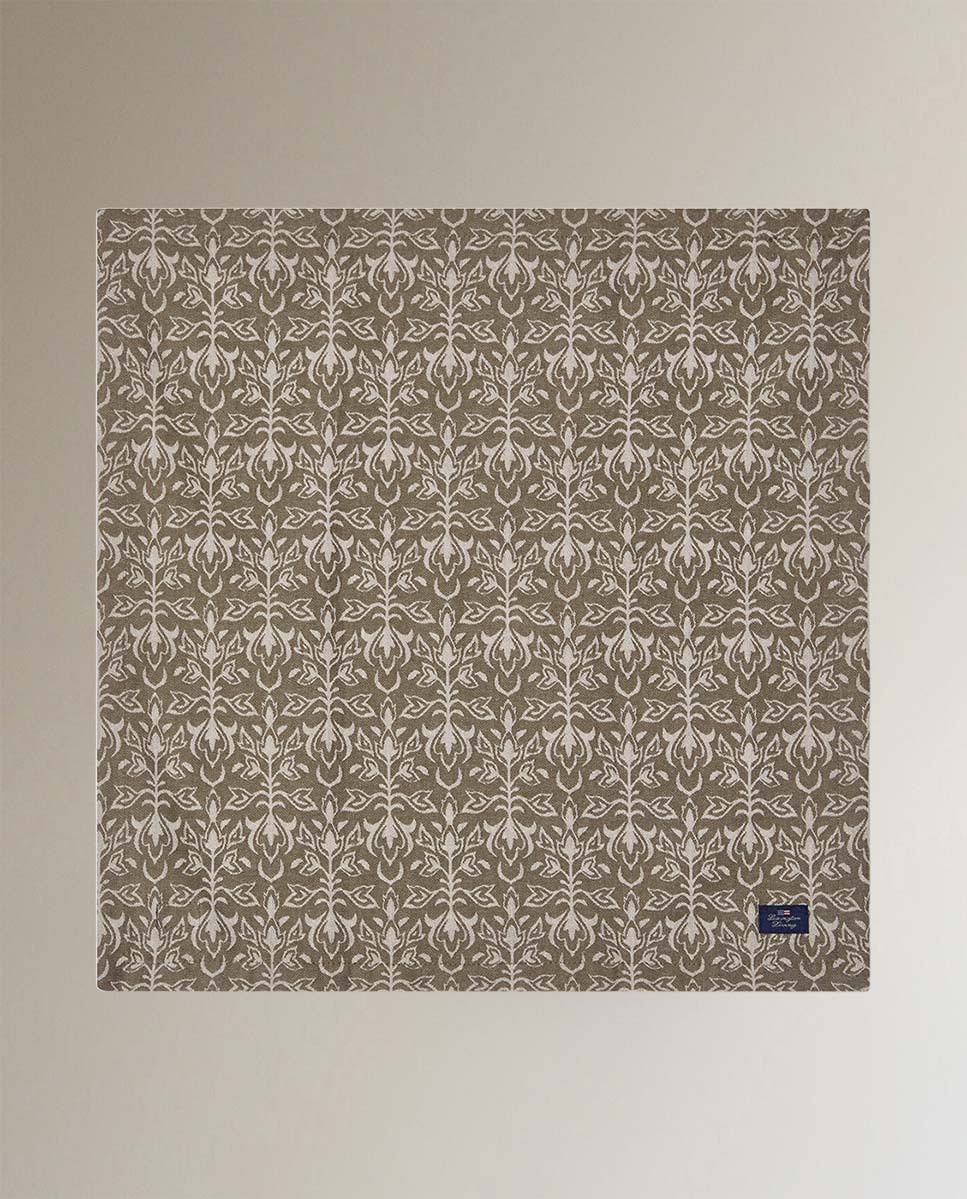 Guardanapo com Jacquard de Algodão Bege-2