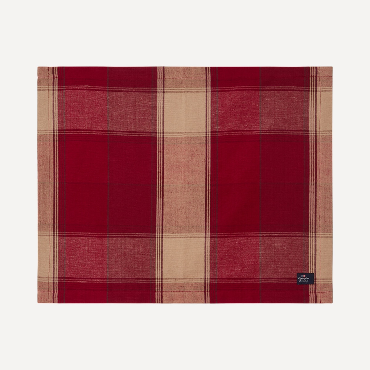 Individual de Linho e Algodão Living Natal 24 Vermelho-1