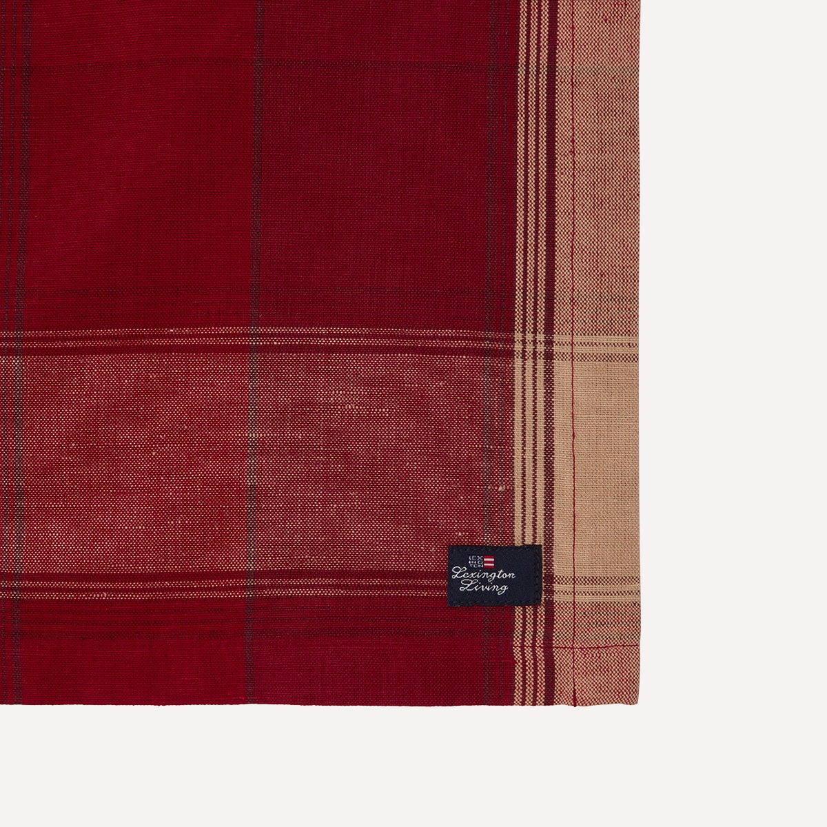 Individual de Linho e Algodão Living Natal 24 Vermelho-3