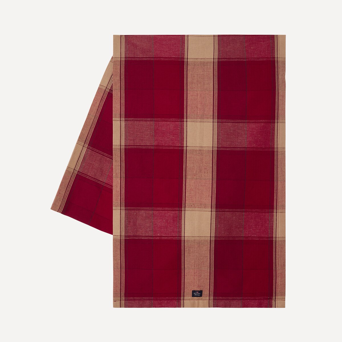 Caminho de Mesa de Linho e Algodão Living Natal 24 Vermelho-1