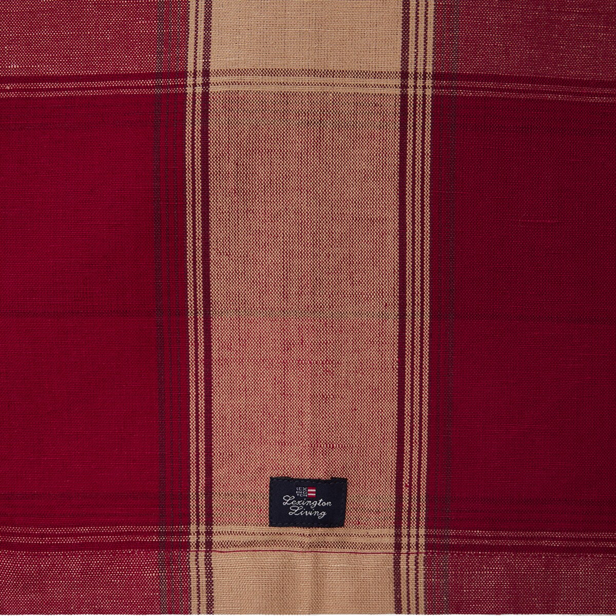 Caminho de Mesa de Linho e Algodão Living Natal 24 Vermelho-3