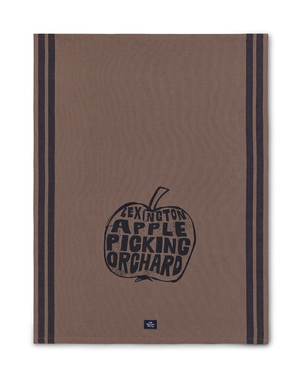 Pano de Cozinha de Sarja de Algodão Orgânico Apple Torrado-1