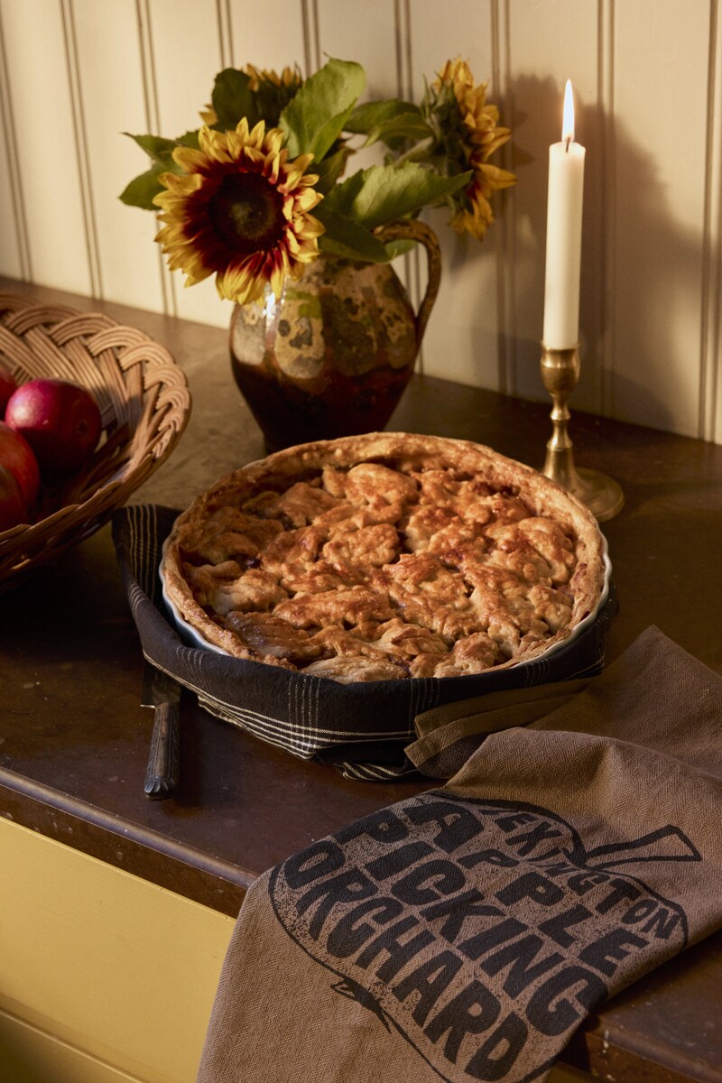 Pano de Cozinha de Sarja de Algodão Orgânico Apple Torrado-2