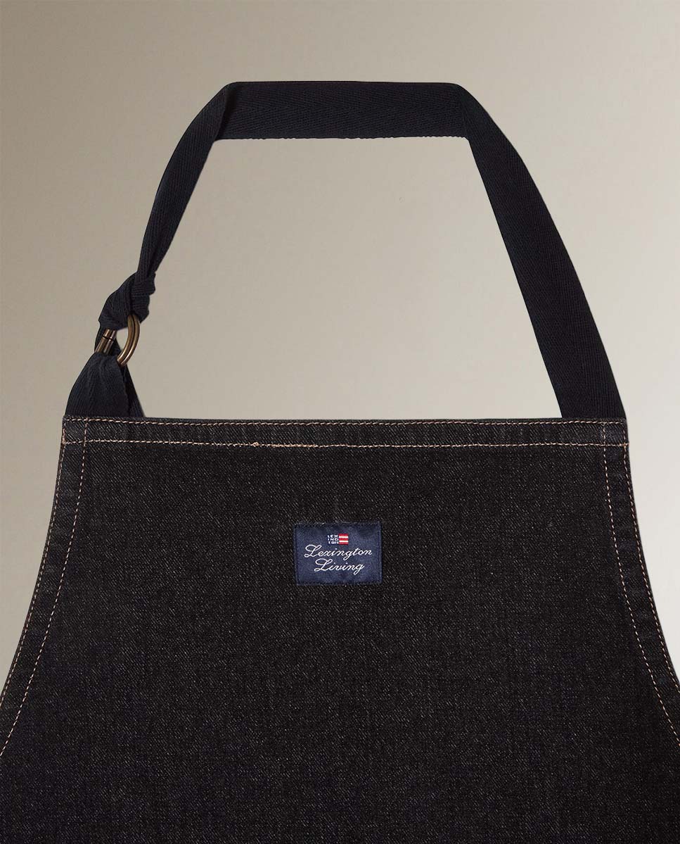 Delantal algodón orgánico - Negro Negro-3