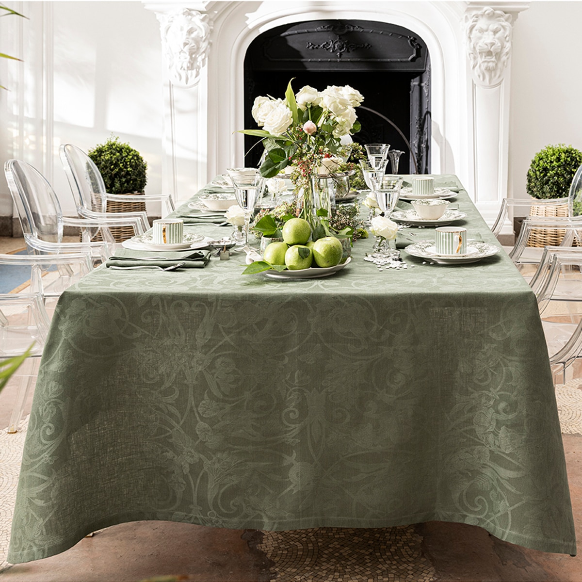 Imagem 0 de Toalha de mesa linho Tivoli Le Jacquard Français